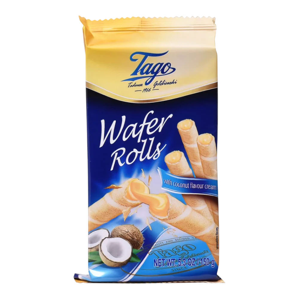TAGO Wafer Rolls - Coconut 150g
