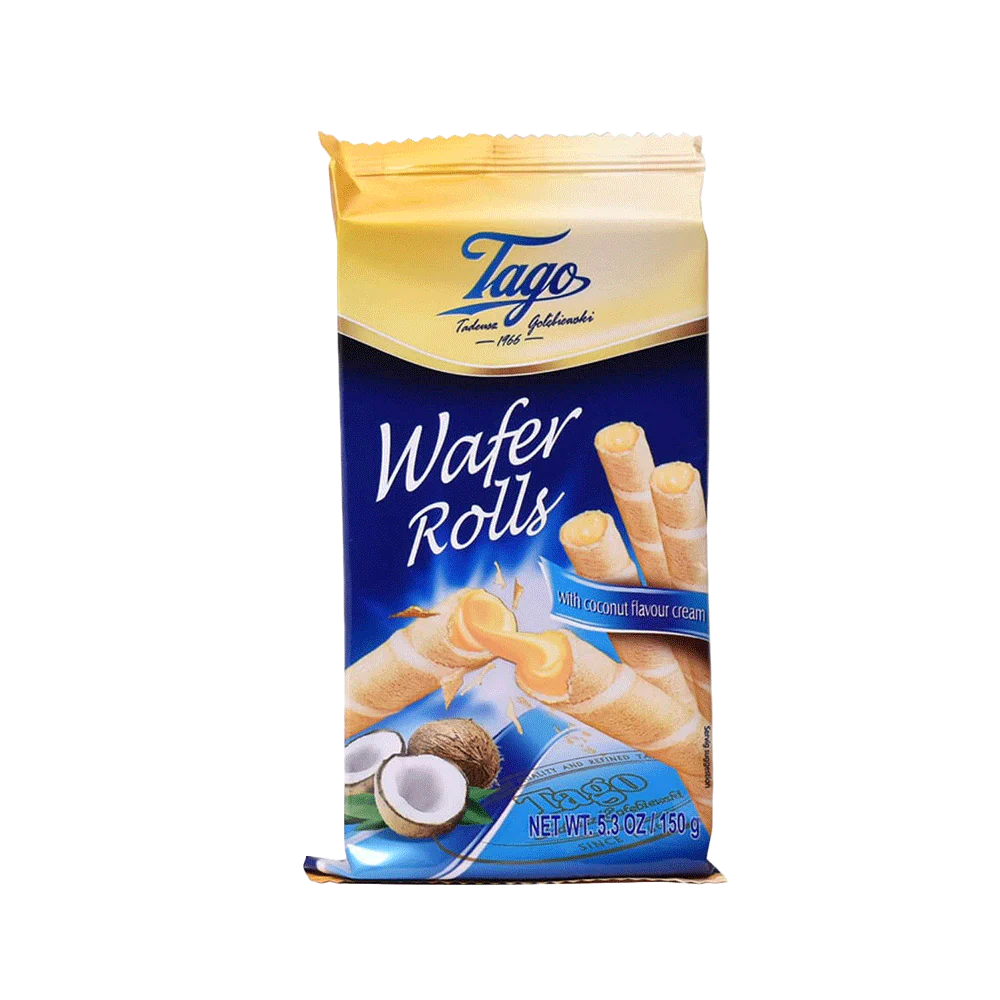 TAGO Wafer Rolls - Coconut 260g