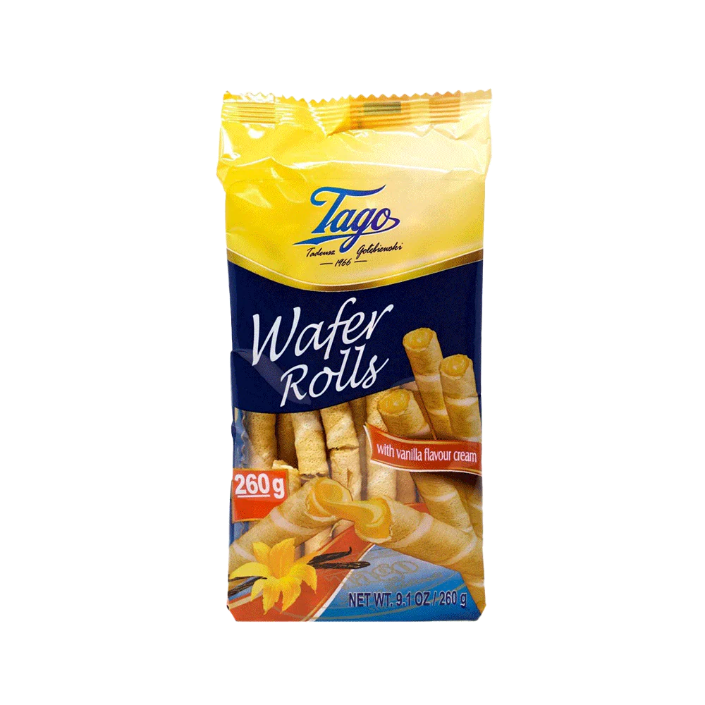 TAGO Wafer Rolls - Vanilla 260g