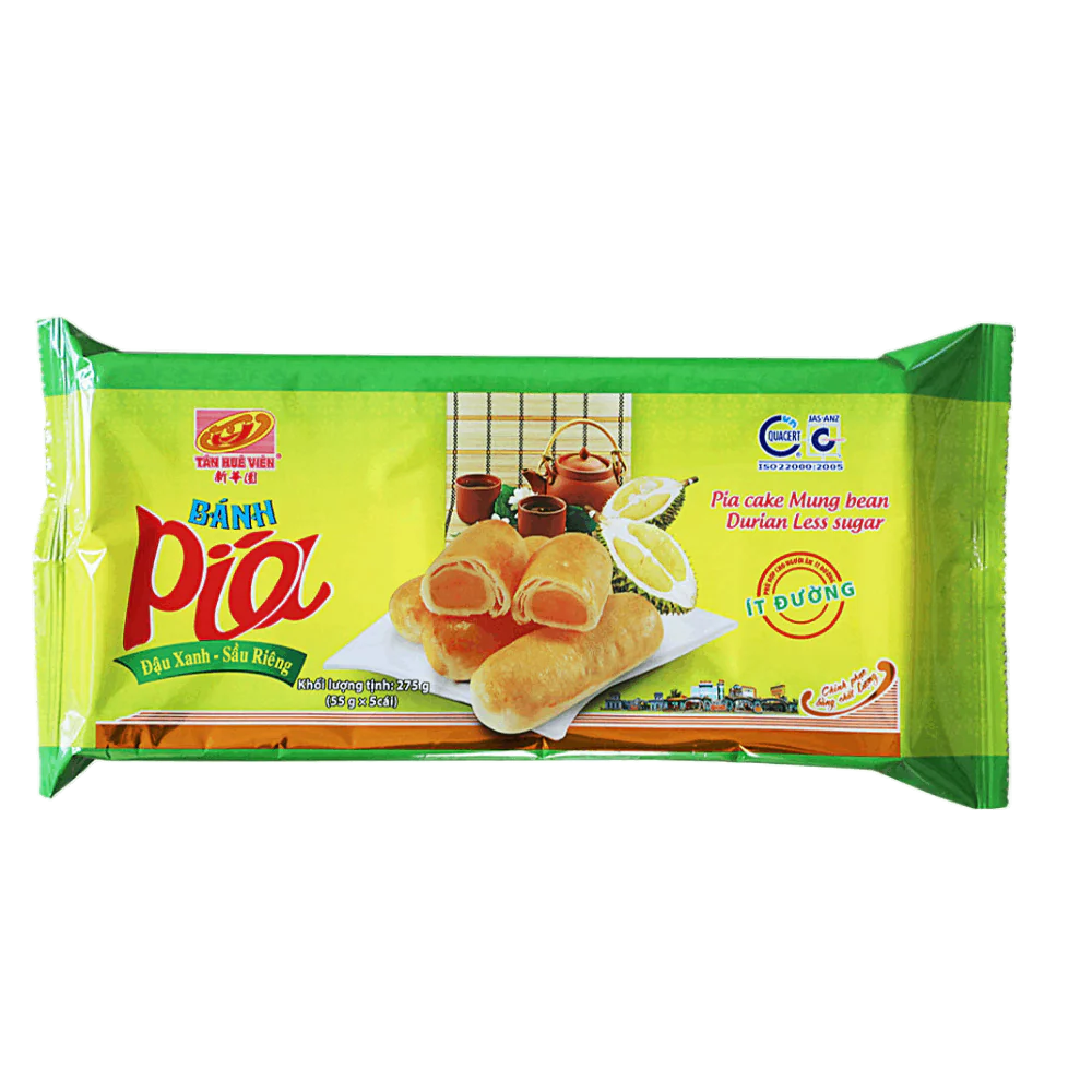 Tan Hue Vien Durian & Mungbean Mini Cake (Less Sugar) 275g (Frozen)
