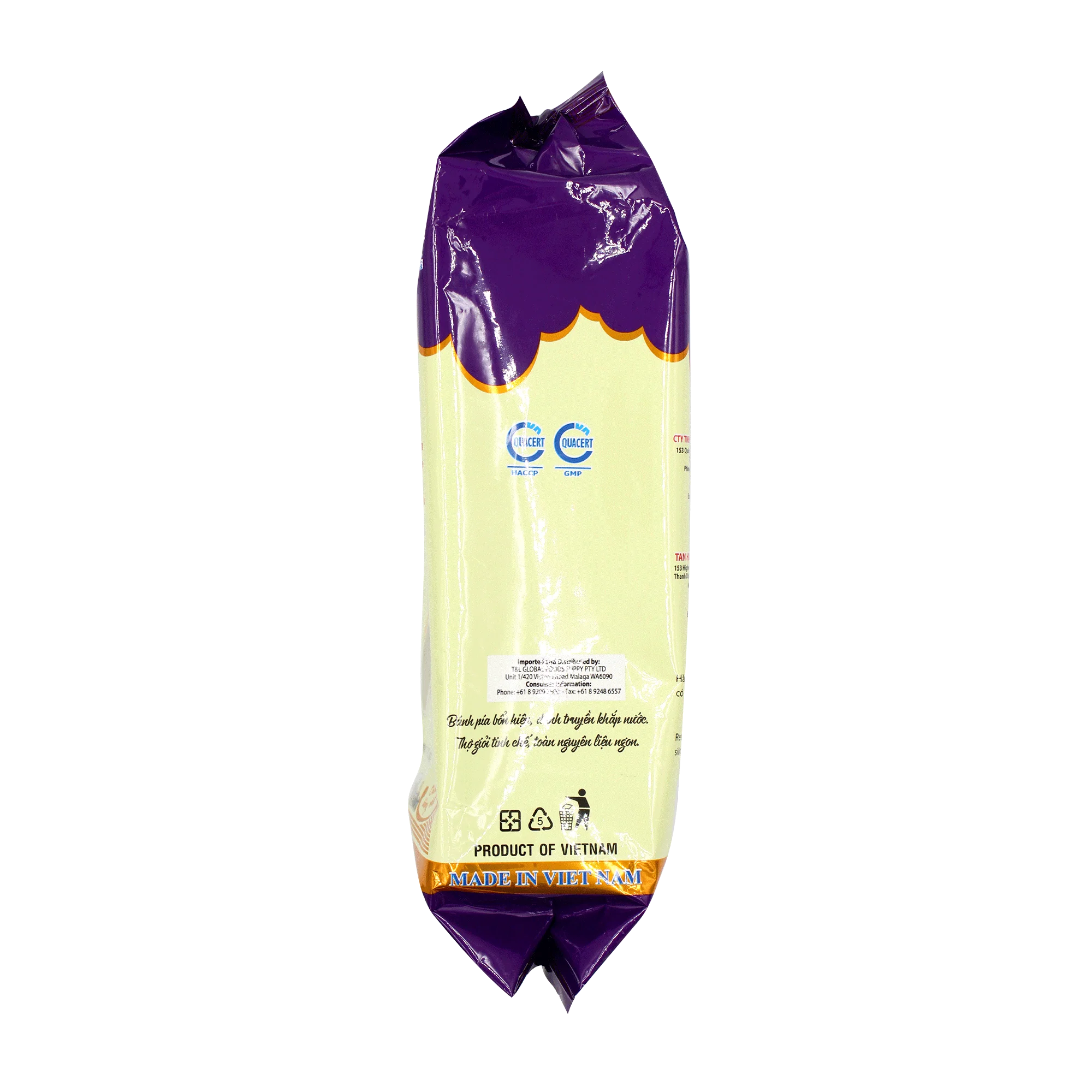 Tan Hue Vien Durian & Taro Vegetarian Pia Cake 400g (Frozen) - Image 3