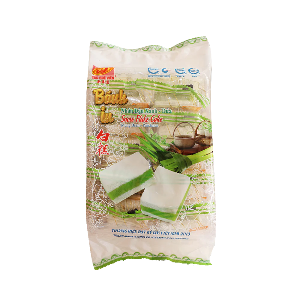 Tan Hue Vien Snow Flake Cake (Mungbean - Pandanus) 400g (Frozen)