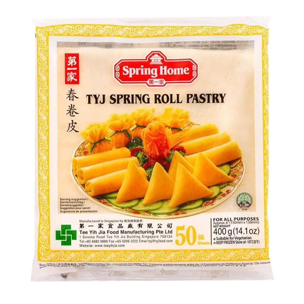TEE YIH JIA 6in Spring Roll Pastry (50sheets) 400g (Frozen)
