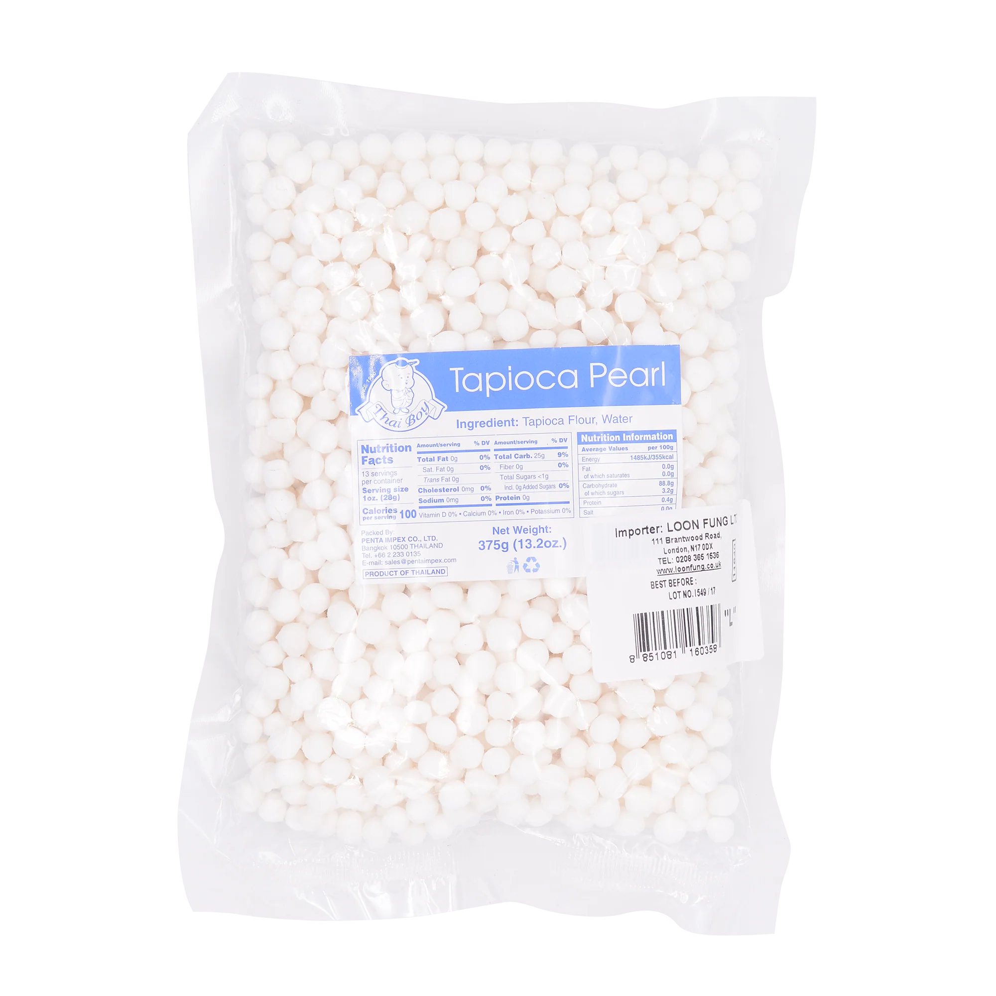 Thai Boy Tapioca Pearl Large 375g