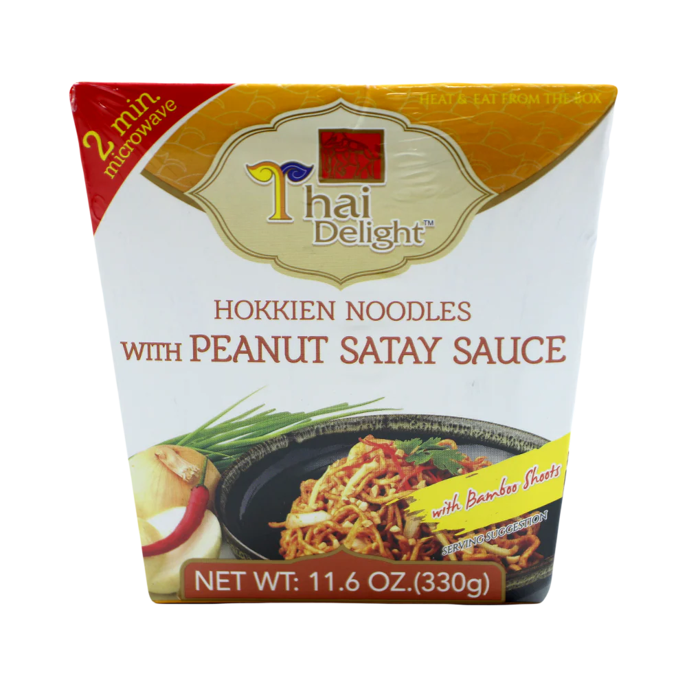 THAI DELIGHT Hokkien Noodles With Peanut Satay Sauce 330g (Case 12)