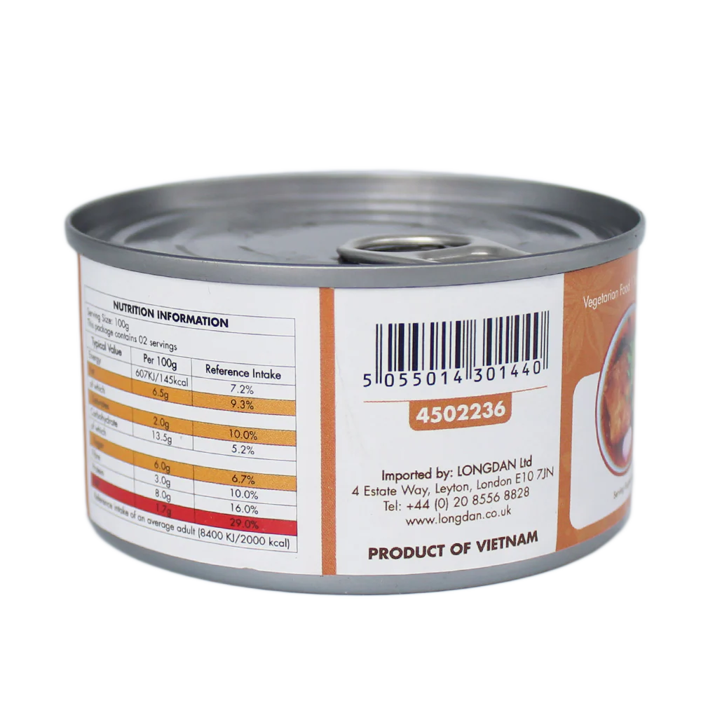 The Plantbase Store Canned Vegetarian Coconut Braised Beancurd Skin 200g (Case 12) - Image 4