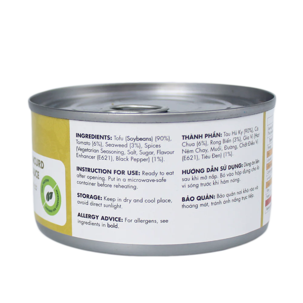 The Plantbase Store Canned Vegetarian Seaweed Beancurd Roll With Tomatoes Sauce 200g (Case 12) - Image 3