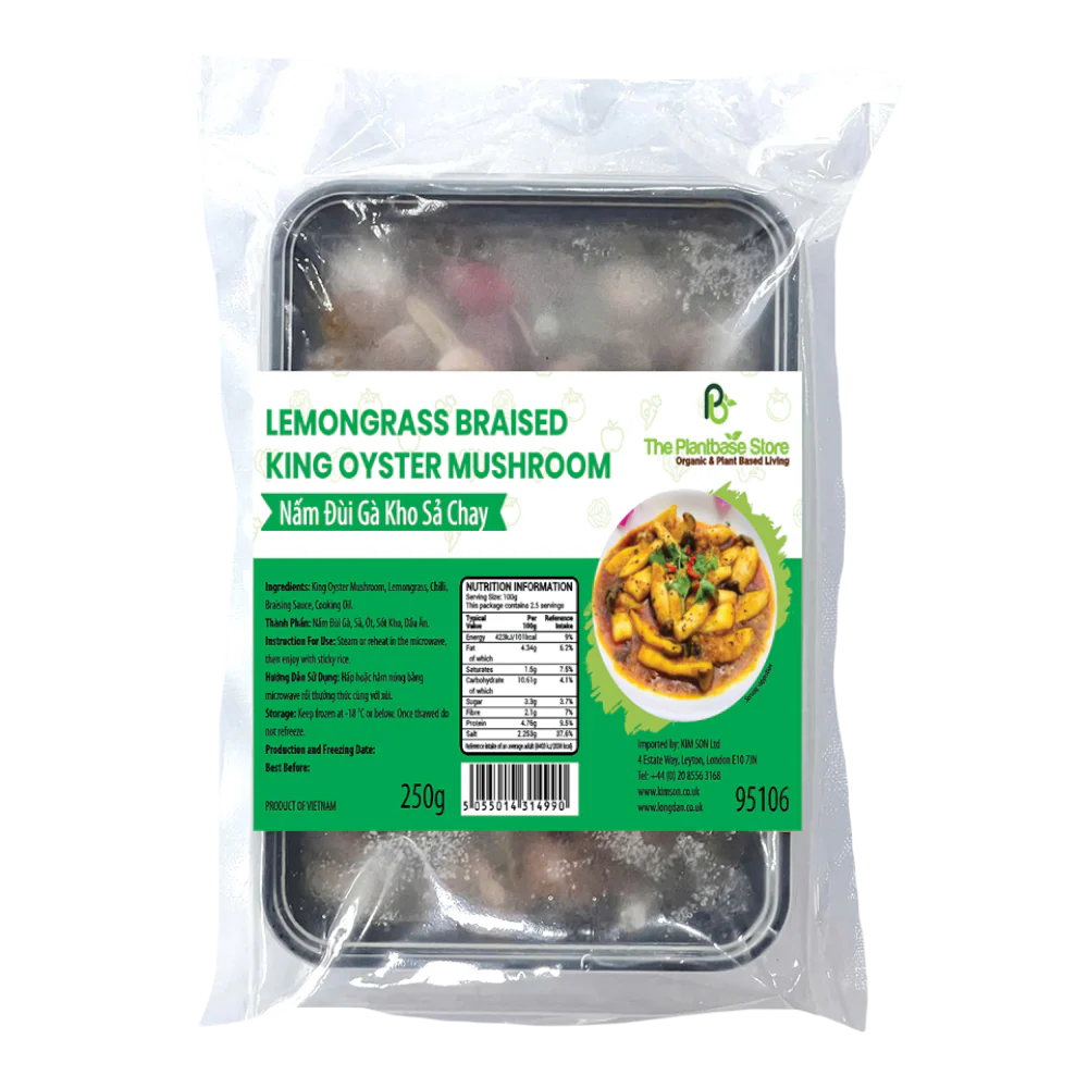 The Plantbase Store Lemongrass Braised King Oyster Mushroom 250g (Frozen)