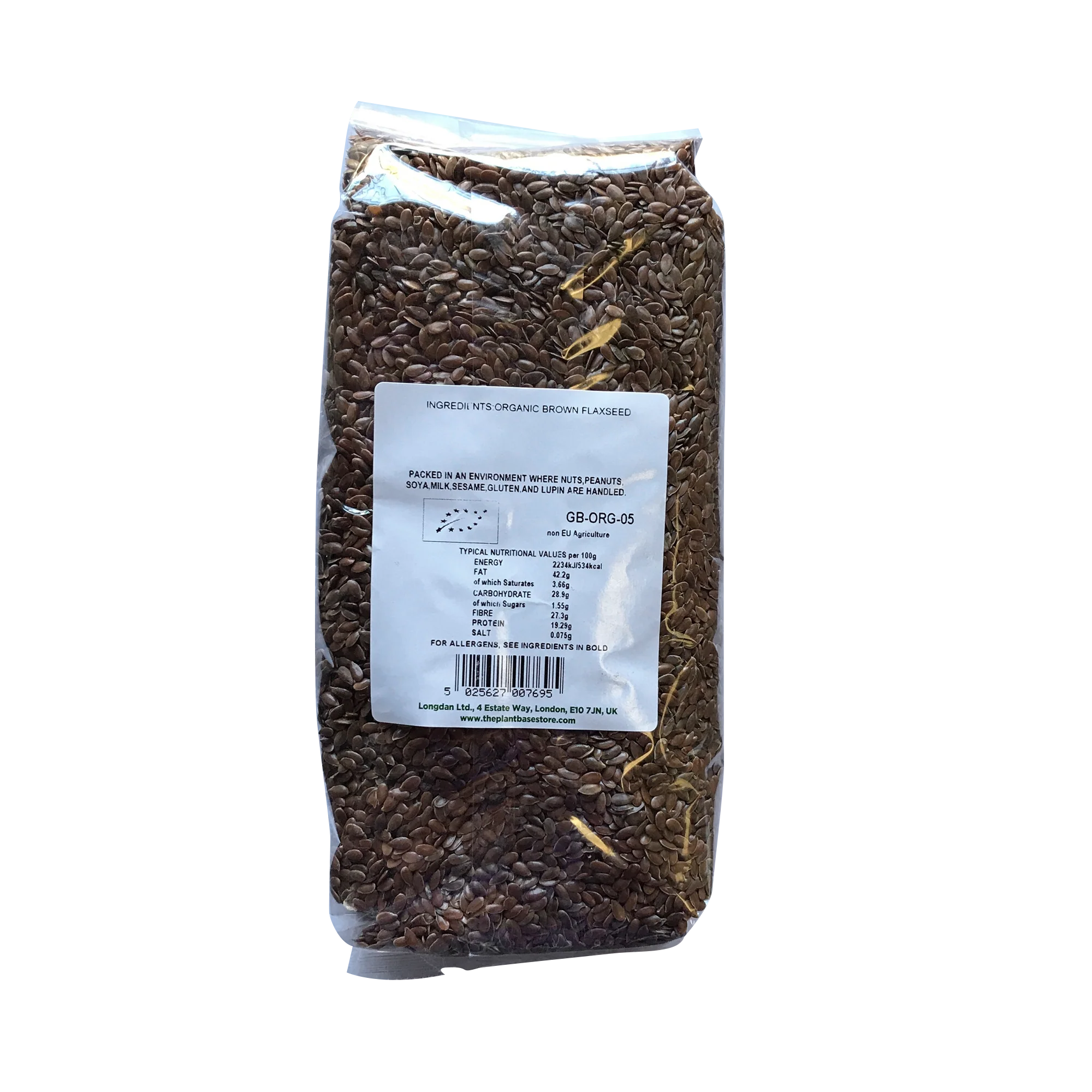 The Plantbase Store Organic Brown Linseed 500g