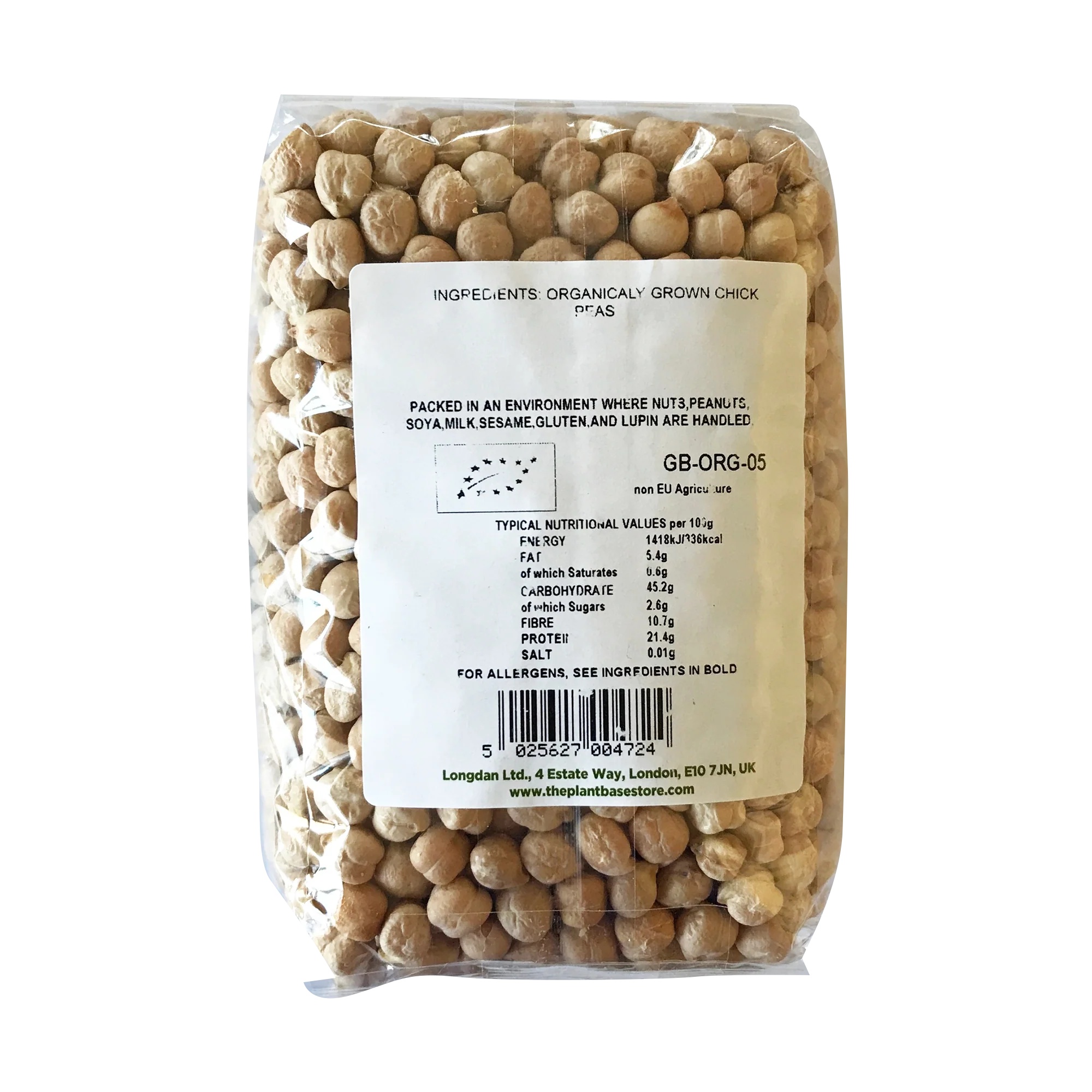 The Plantbase Store Organic Chick Peas 500g - Image 2