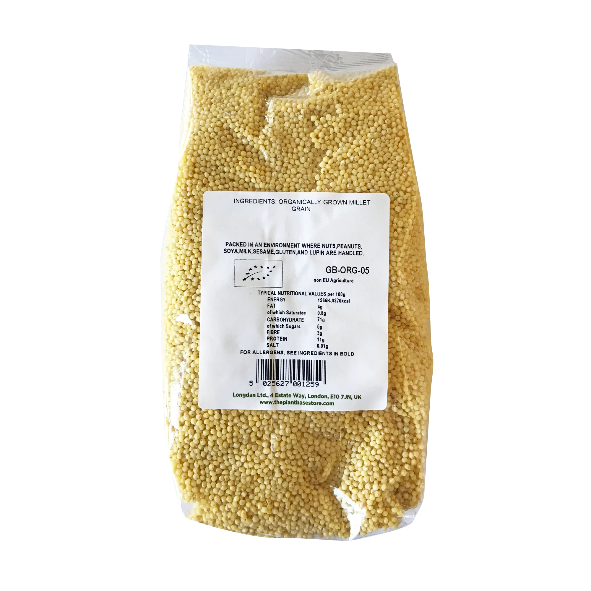 The Plantbase Store Organic Hulled Millet 500g - Image 2