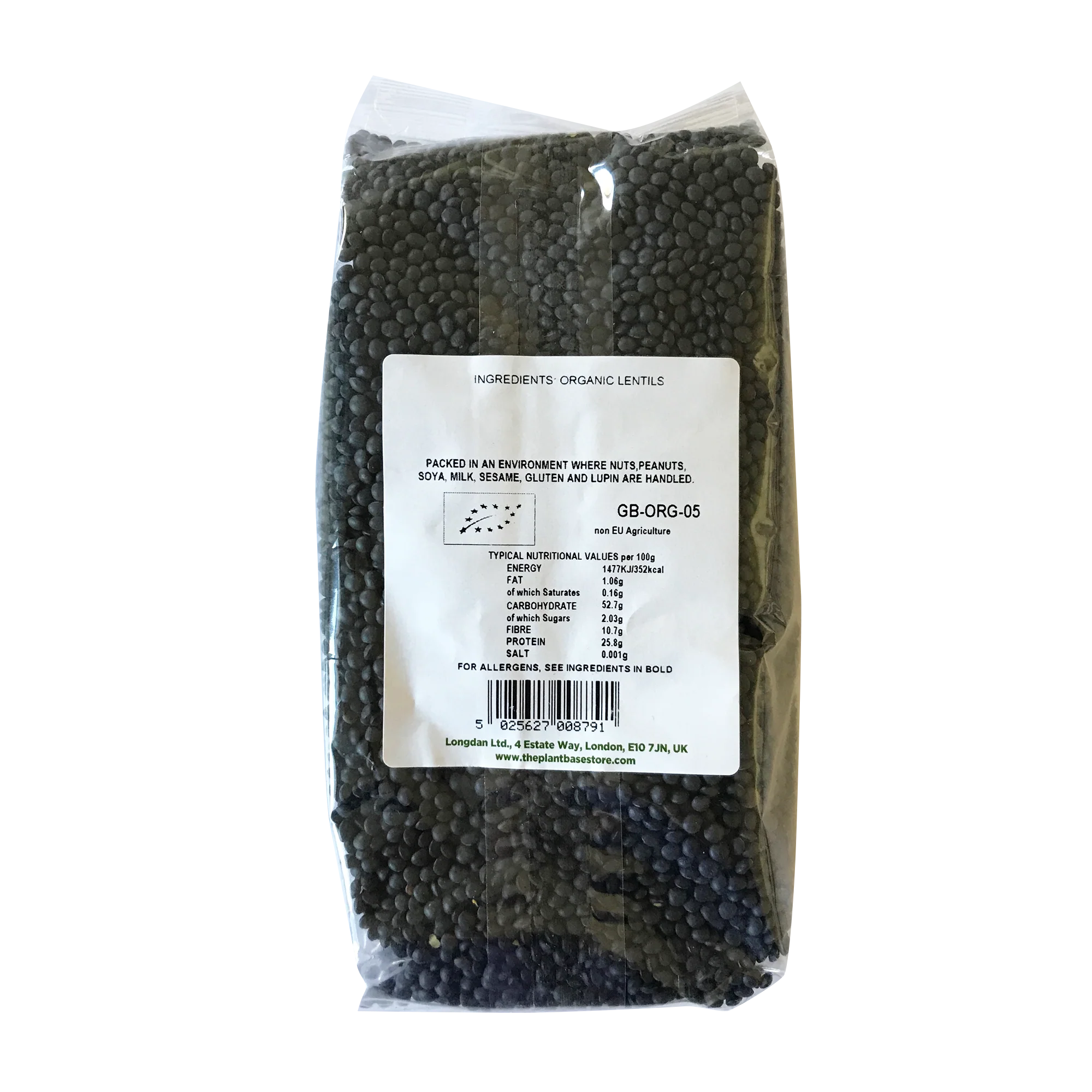 The Plantbase Store Organic Lentils Beluga 500g - Image 2