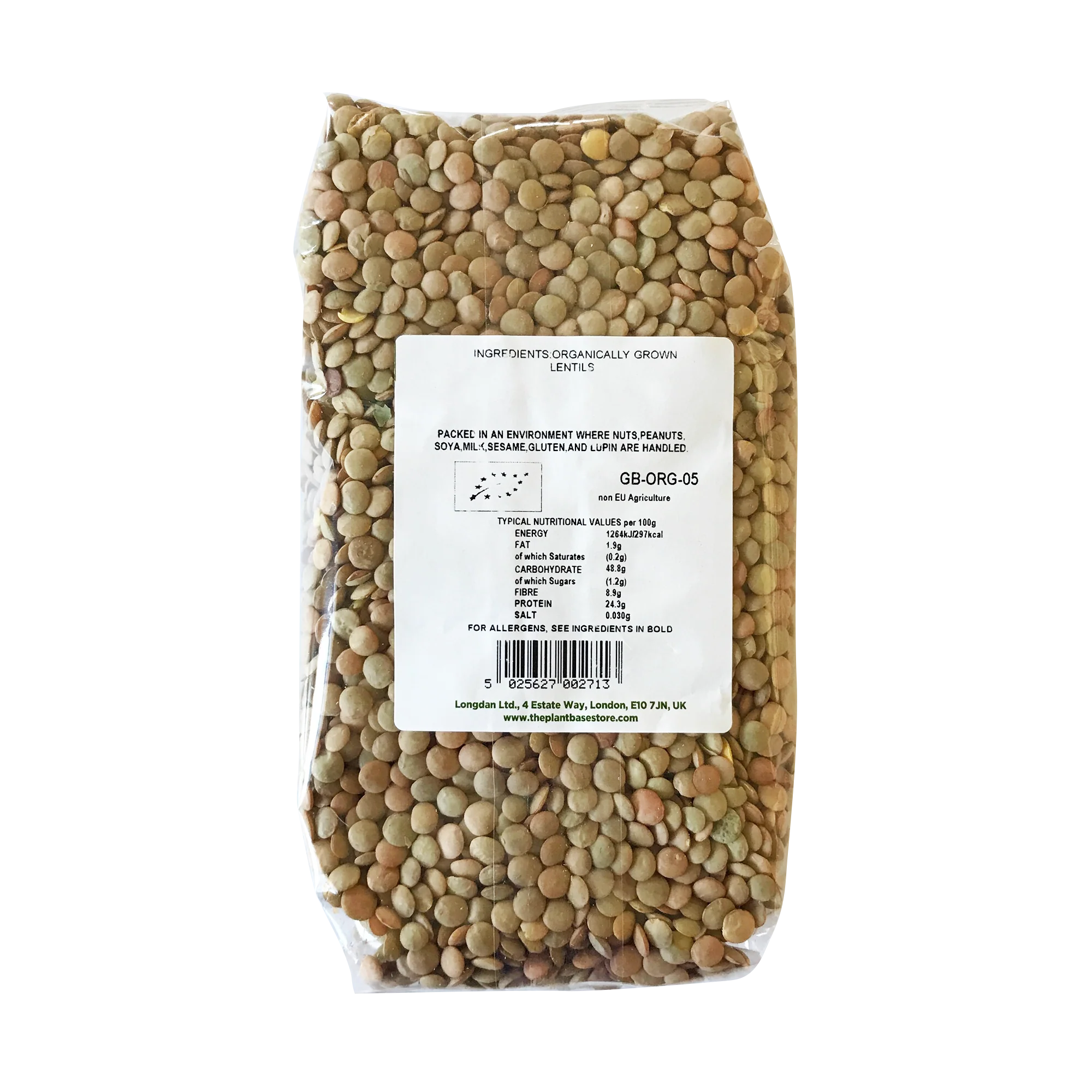 The Plantbase Store Organic Lentils Green 500g - Image 2