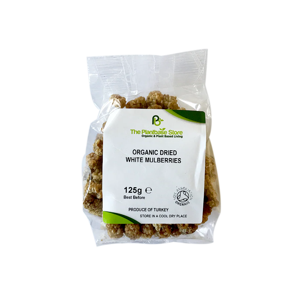 The Plantbase Store Organic Mulberries white 125g
