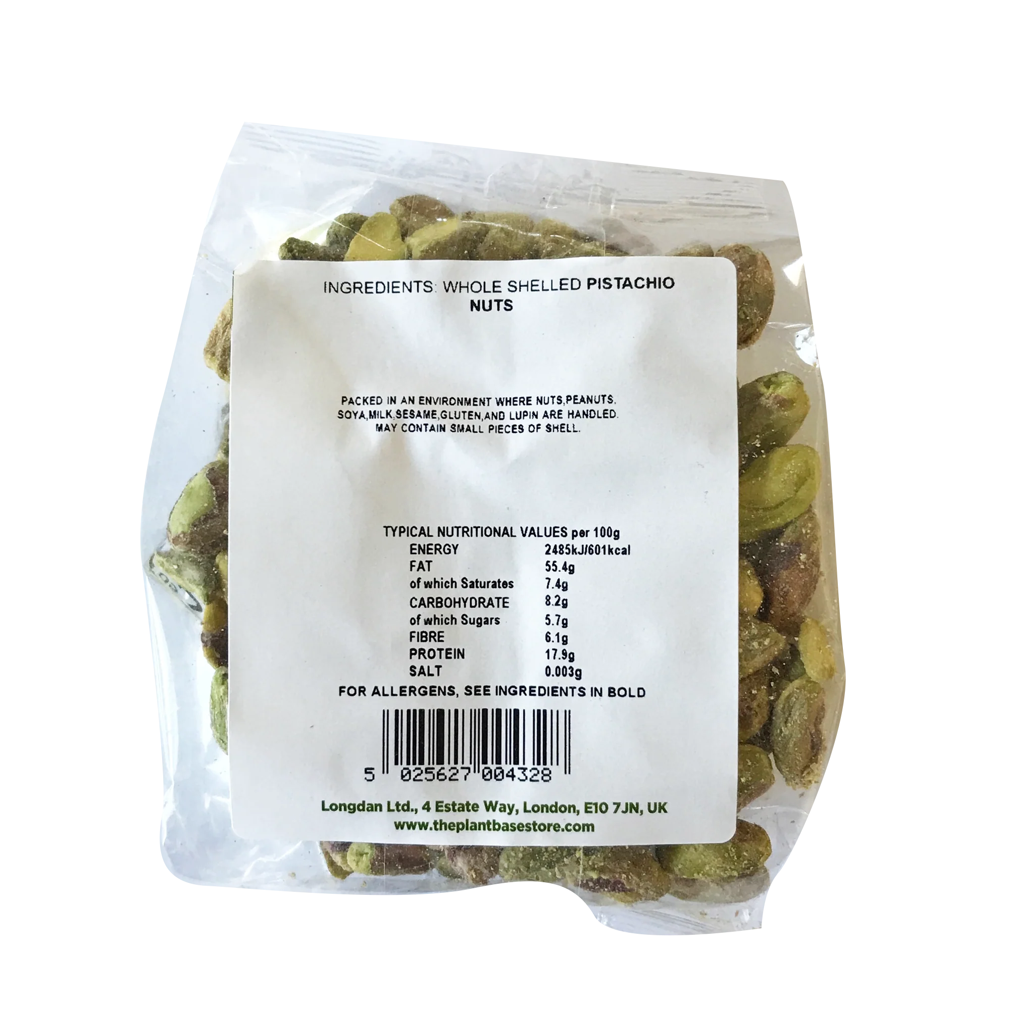 The Plantbase Store Organic Pistachios Raw Kernels 125g - Image 2
