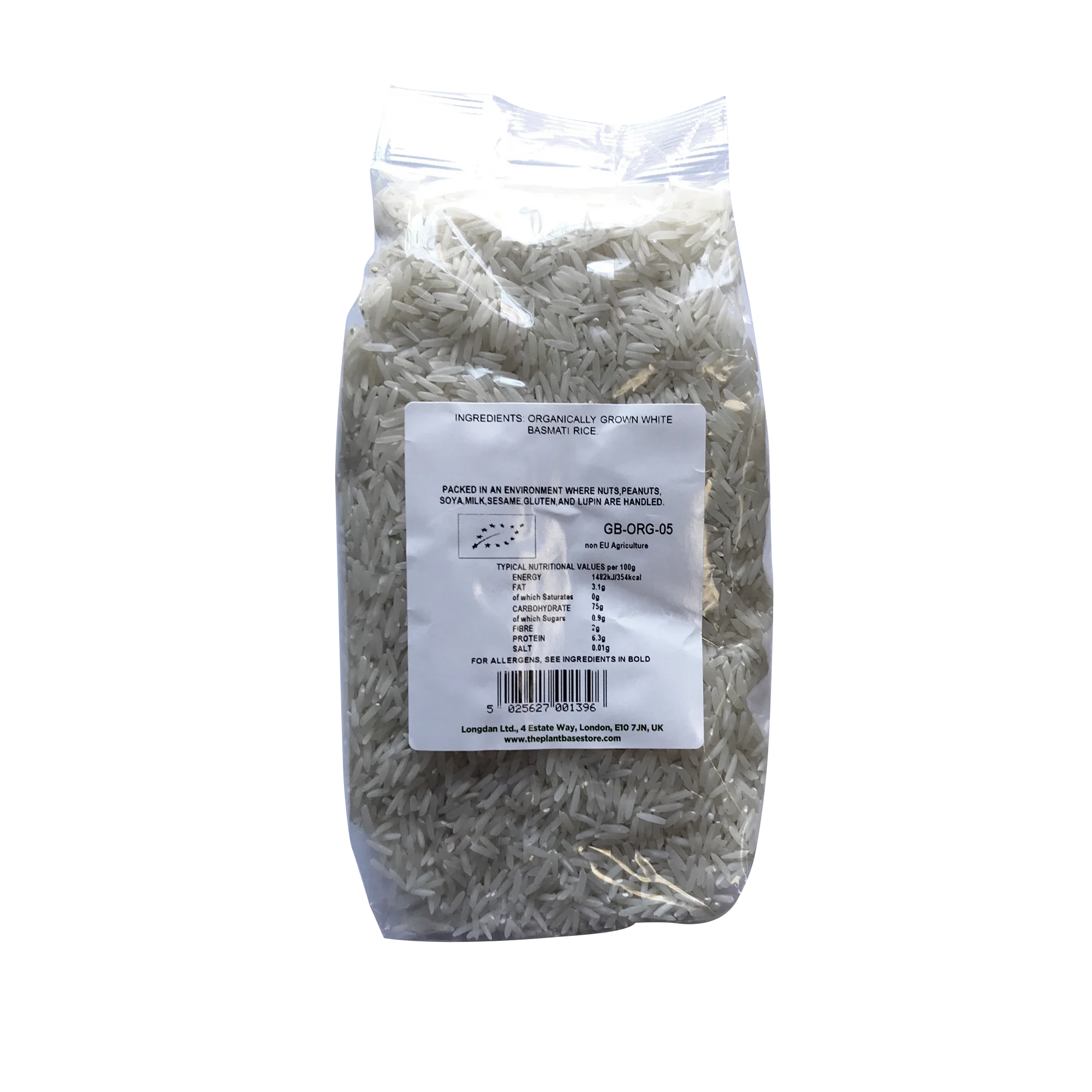 The Plantbase Store Organic White Basmati Rice 500g - Image 2