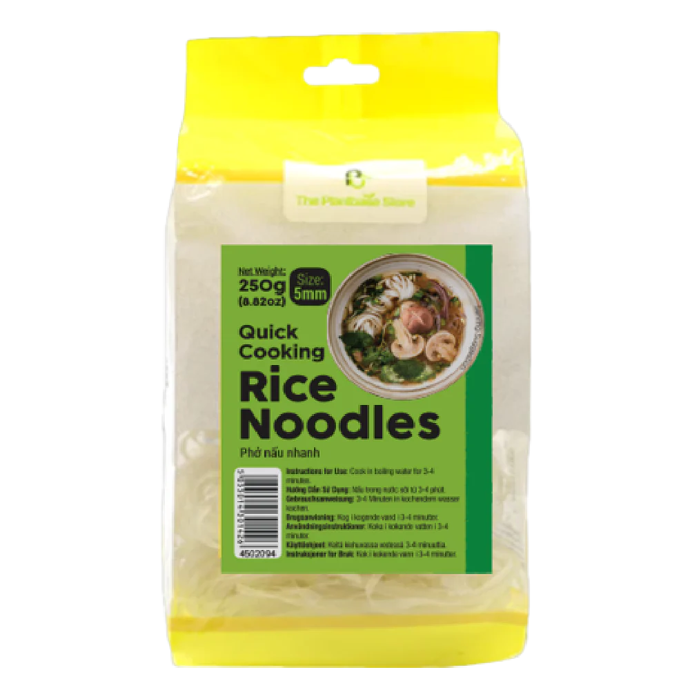 The Plantbase Store Quick Cooking Rice Noodles 5mm 250g