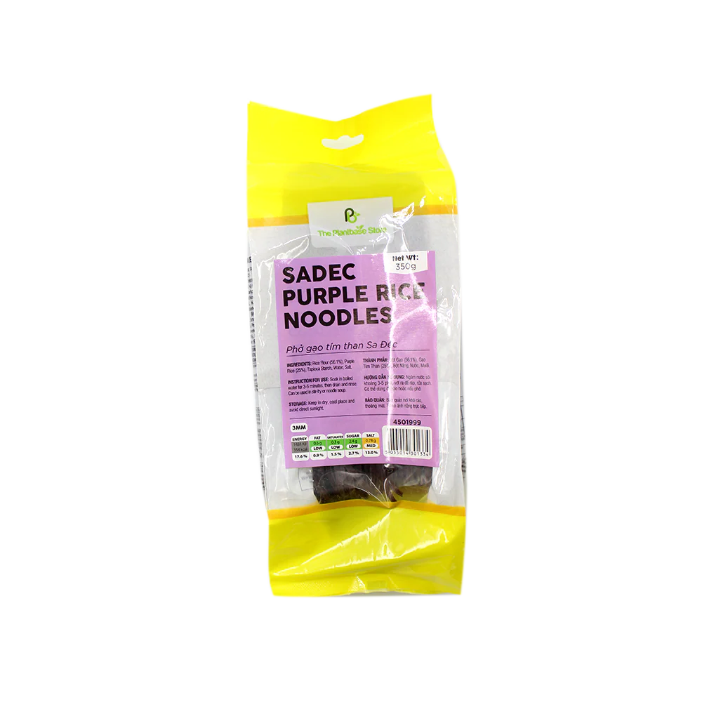 The Plantbase Store Sadec Purple Rice Noodles 3mm 350g