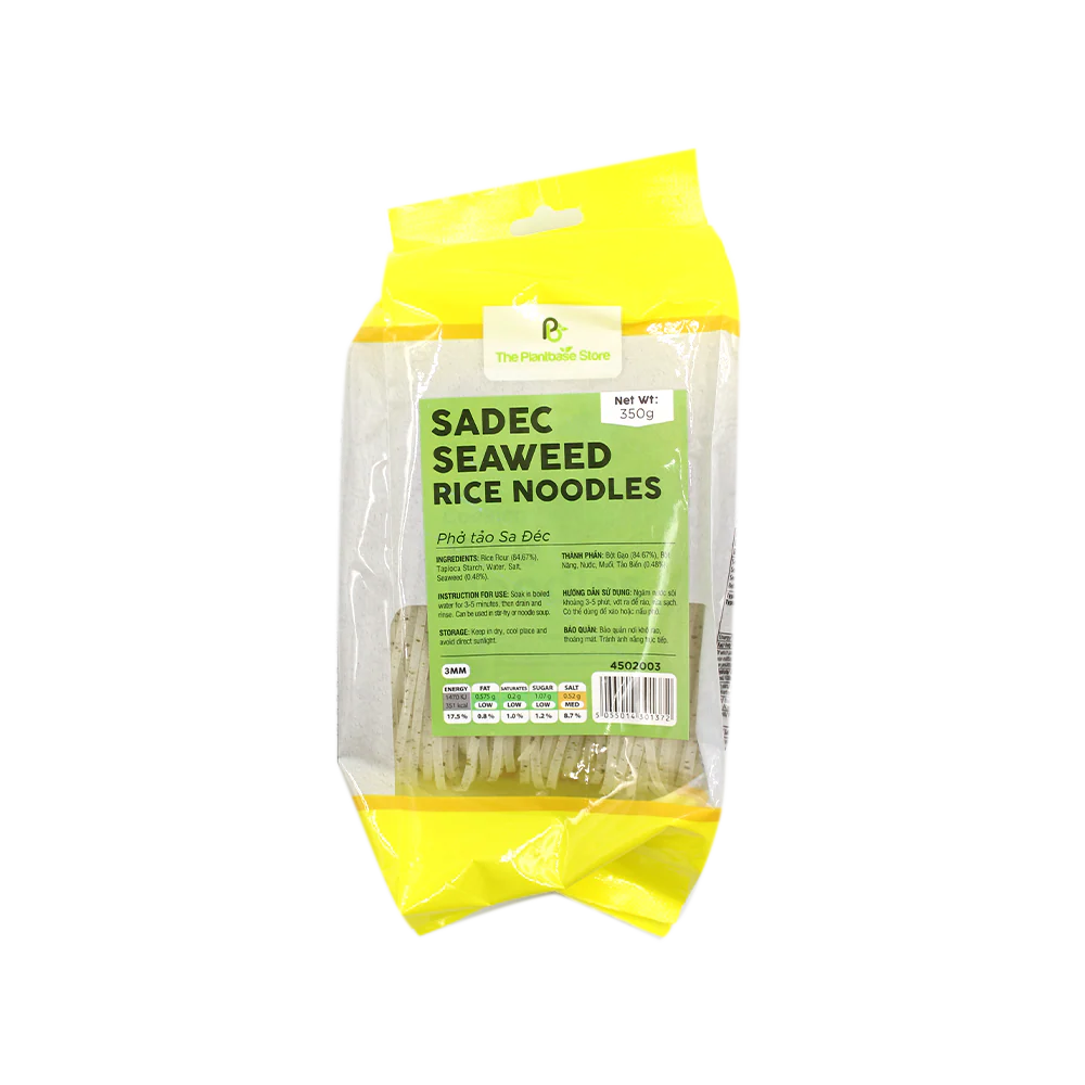 The Plantbase Store Sadec Seaweed Rice Noodles 3mm 350g