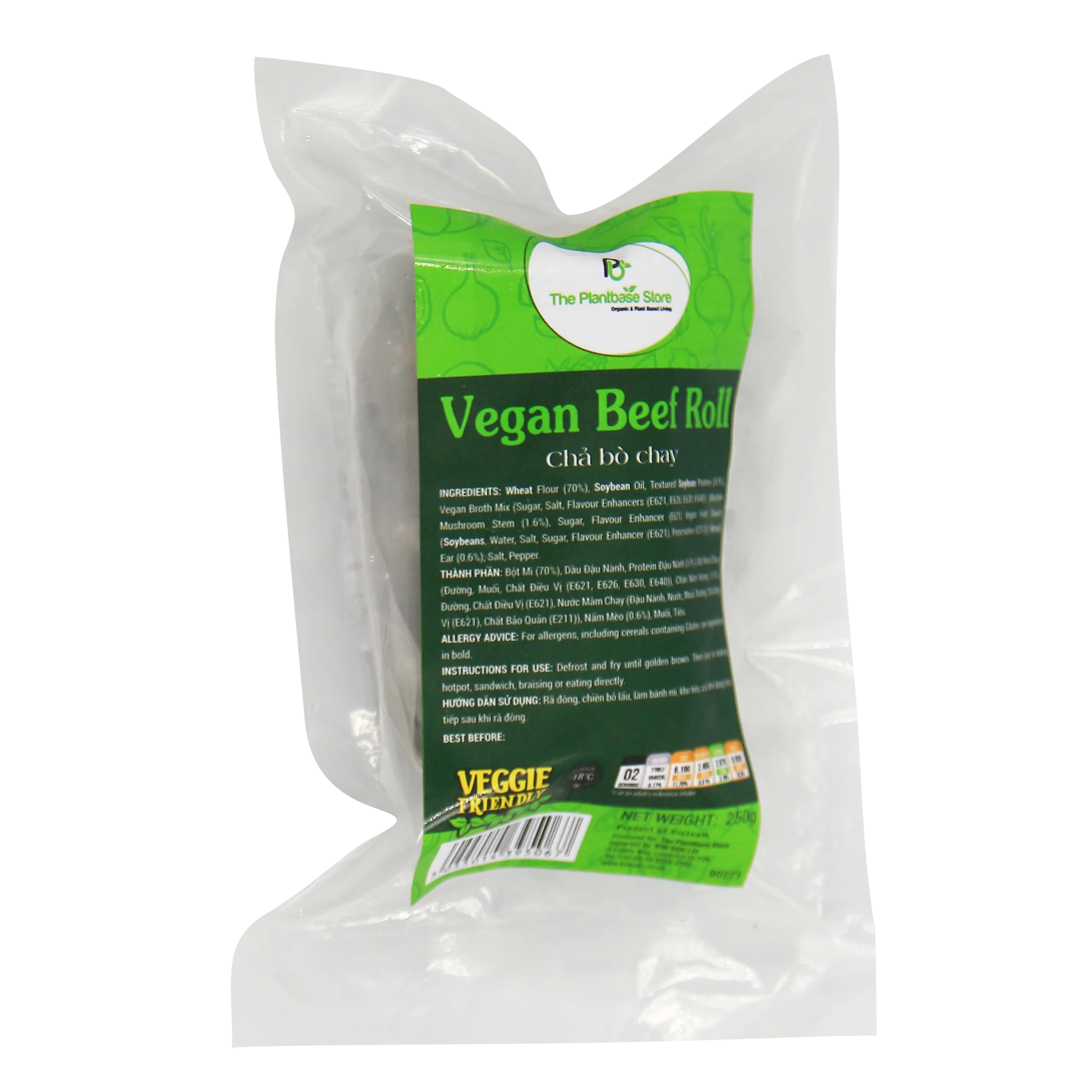 THE PLANTBASE STORE Vegan Beef Roll 250g (Frozen)