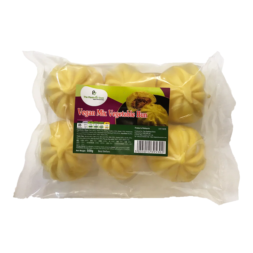 The Plantbase Store Vegan Mix Vegetable Buns 500g (Frozen)