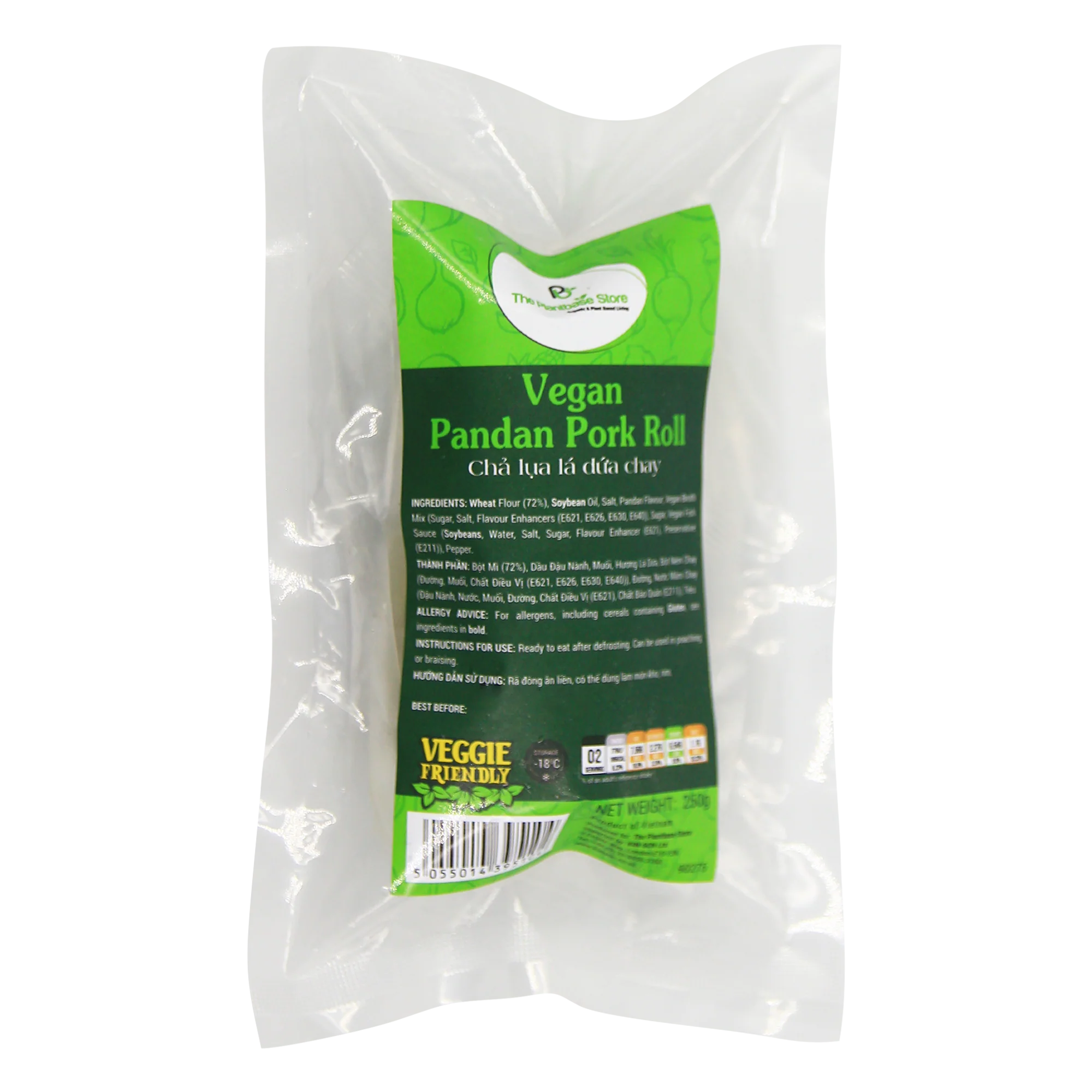 THE PLANTBASE STORE Vegan Pandan Pork Roll 250g (Frozen)