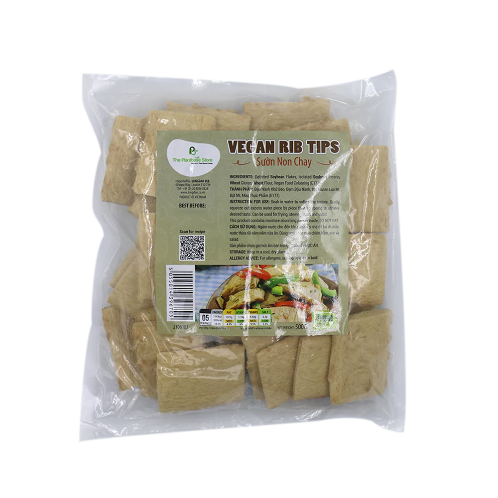 The Plantbase Store Vegan Rib Tips 500g (Case 20)