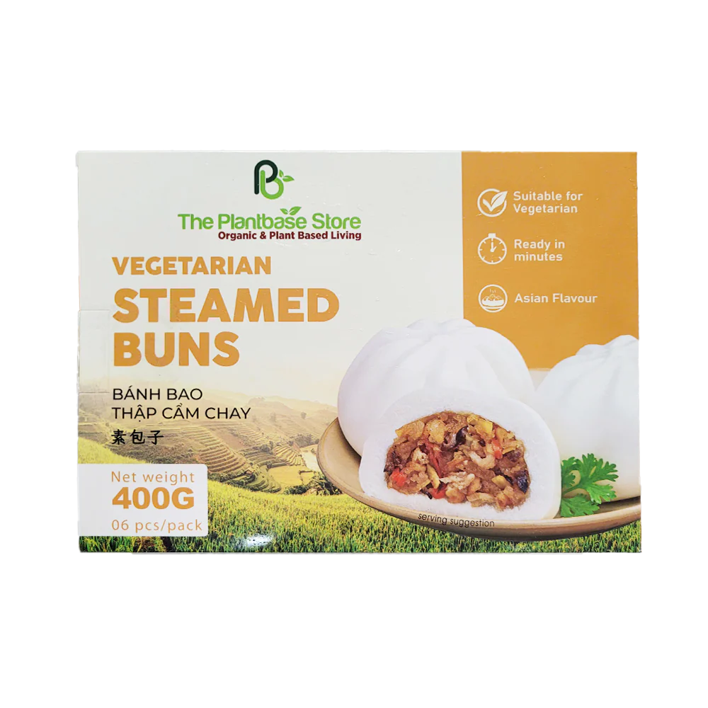 THE PLANTBASE STORE Vegetarian Steamed Buns (6pcs) 400g (Frozen)