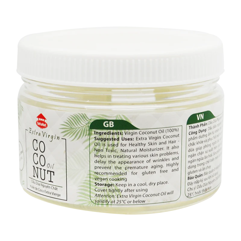 Tofuhat Extra Virgin Coconut Oil 250ml - Image 2