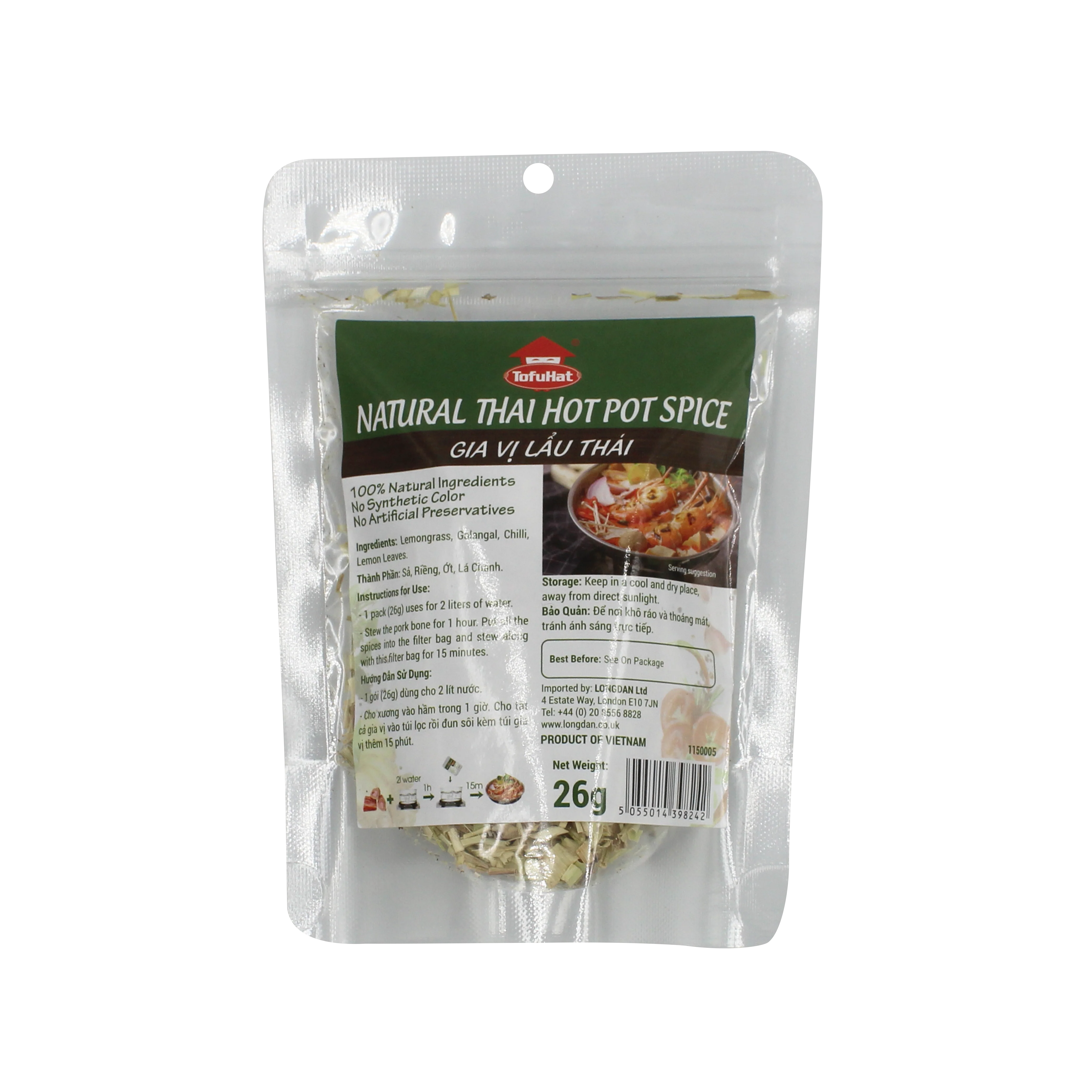 Tofuhat Natural Thai Hotpot Spice 26g