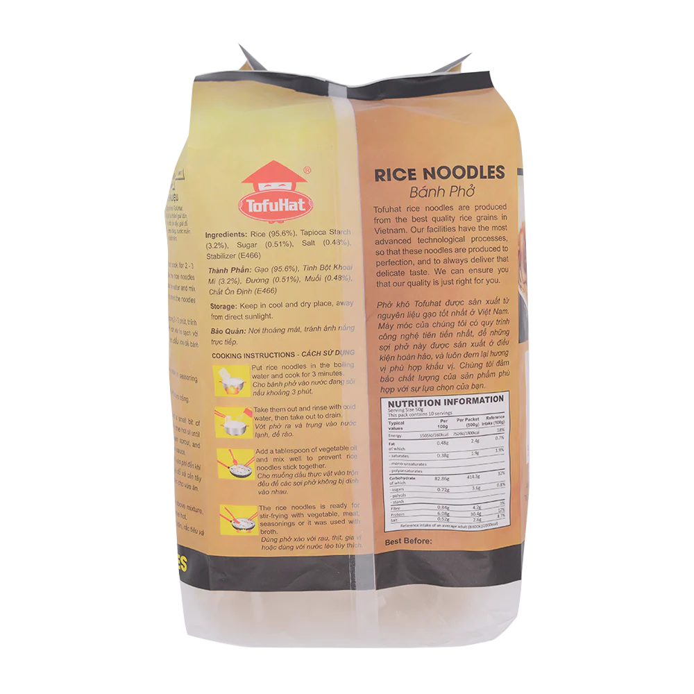 Tofuhat Rice Noodles 3mm 500g - Image 3