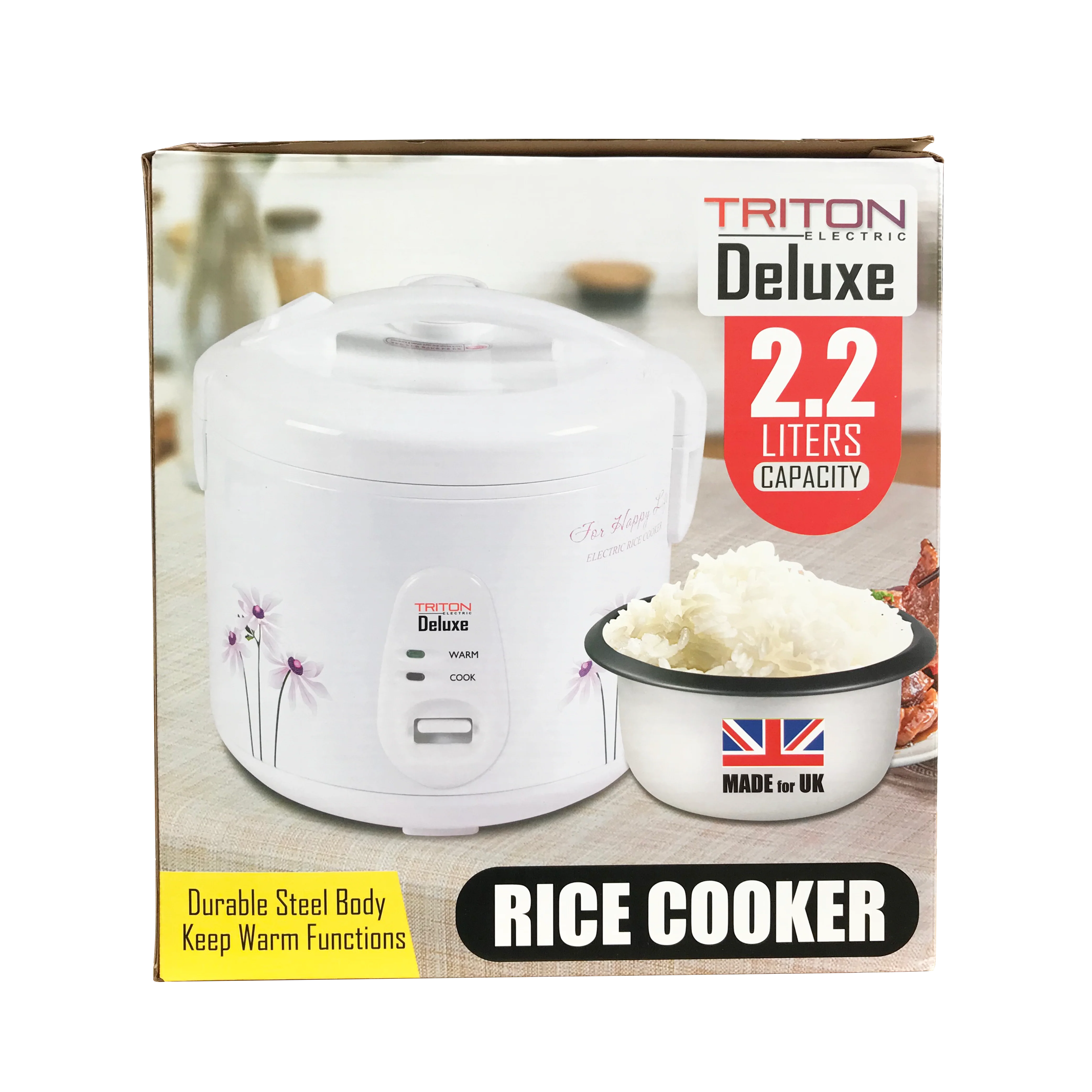 TRITON Deluxe Electric Rice Cooker - 2.2L