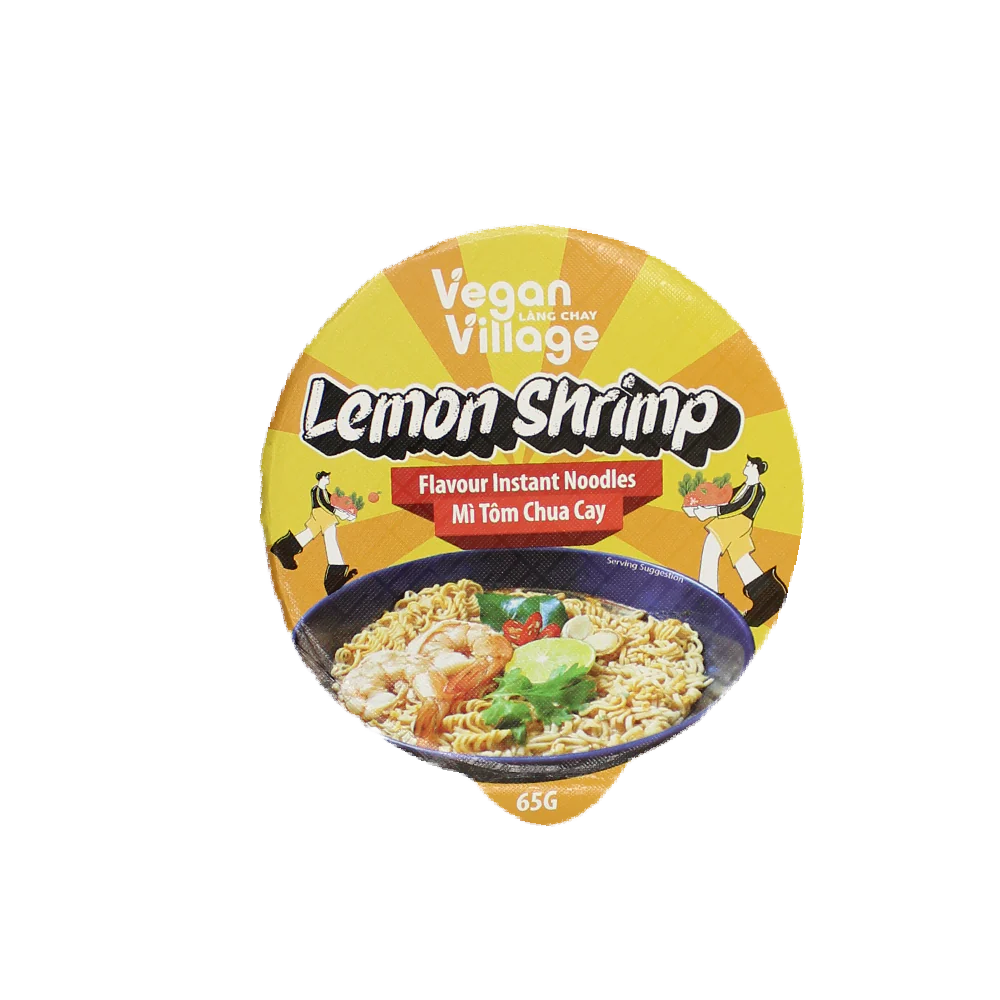 Vegan Village Lemon Shrimp Flavour Instant Noodles 65g - Image 2