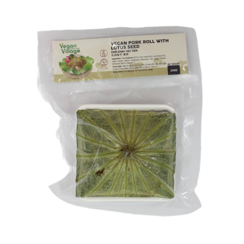 Vegan Village Pork Roll With Lotus Seed  250G (Frozen)