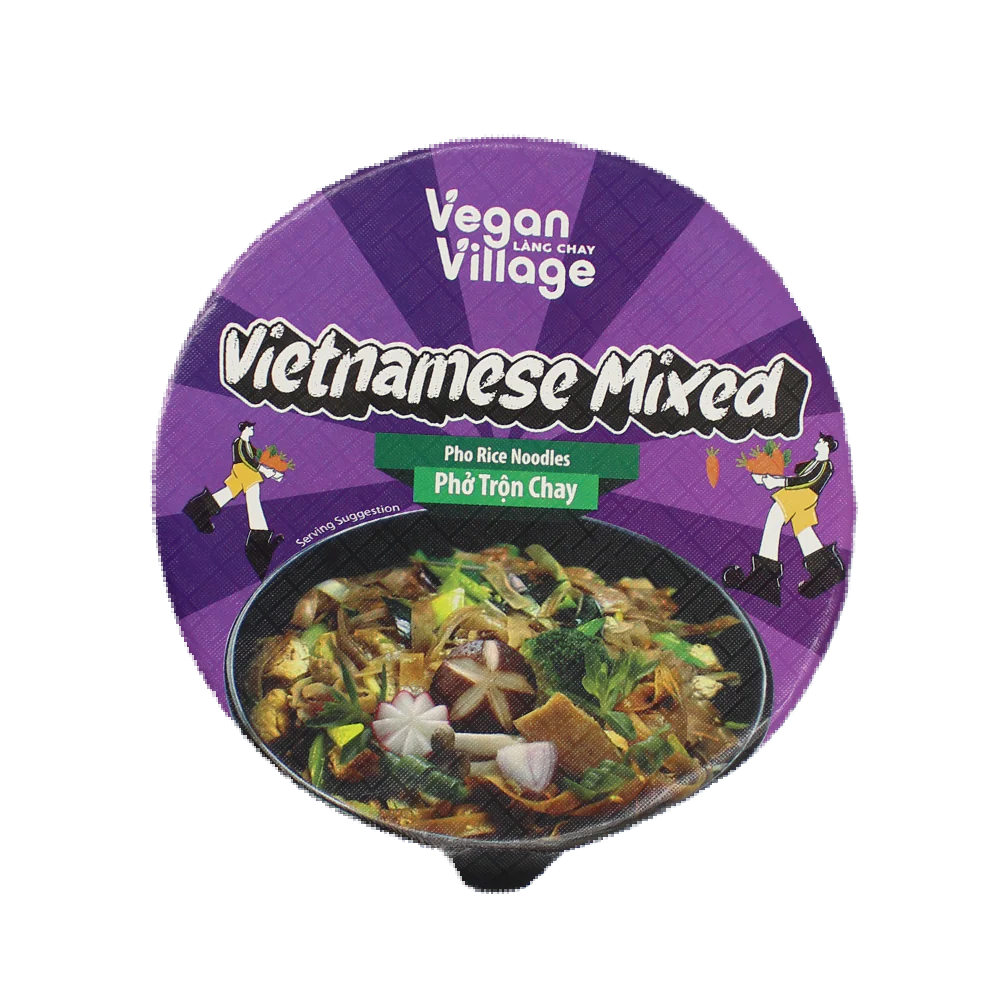 Vegan Village Vegetarian Vietnamese Mixed Pho Rice Noodles Bowl 70g (Case 12)