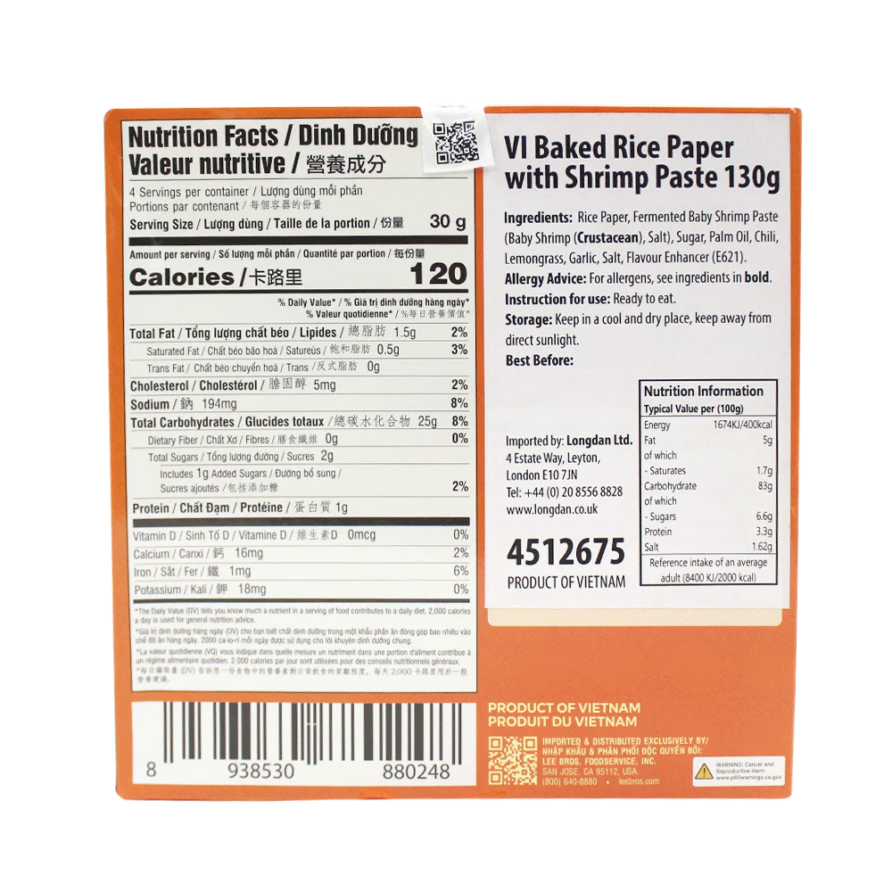 VI Baked Rice Paper With Shrimp Paste 130g - Image 2
