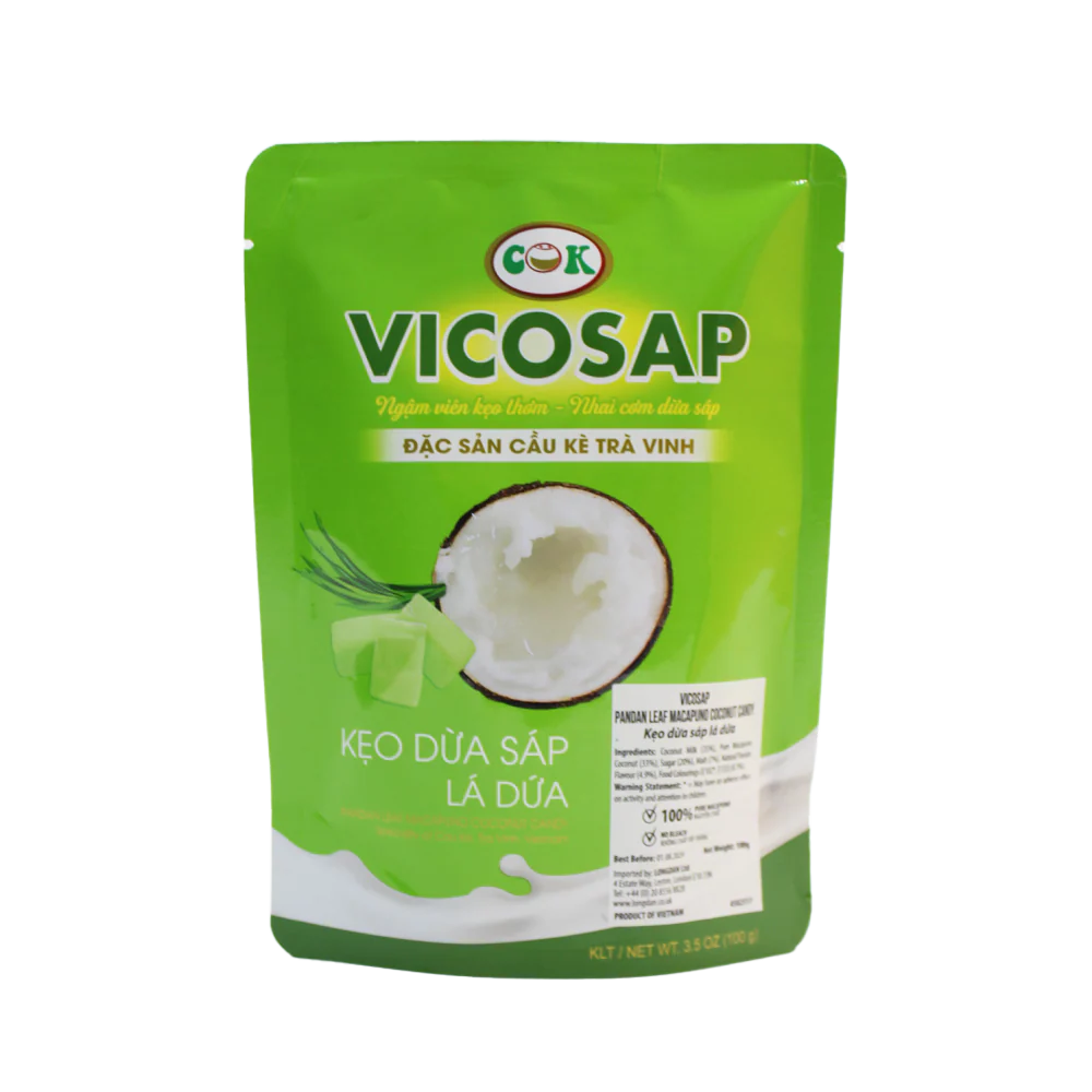 Vicosap Panda Leaf Macapuno Coconut Candy 100g (Case 30)