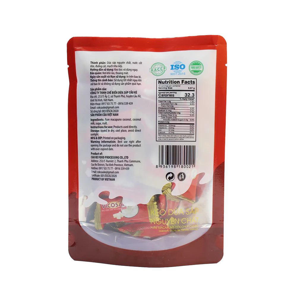 Vicosap Pure Macapuno Coconut Candy 100g - Image 2