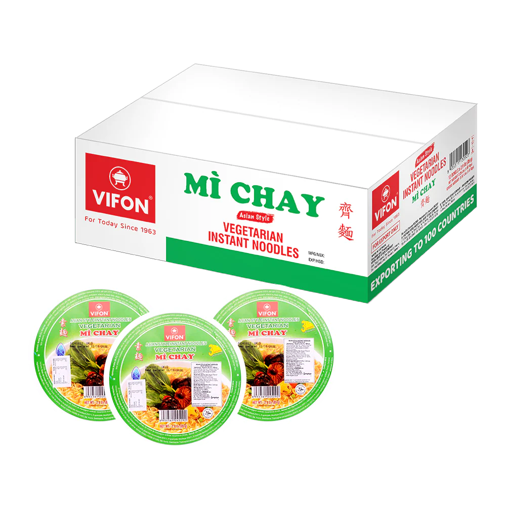 Vifon Asian Style Instant Noodles Vegetarian bowl 85g (Case 12)