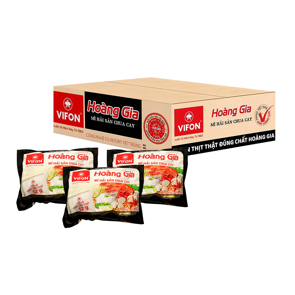 Vifon Asian Style Instant Noodles With Seafood Bag 120g (Case 18)