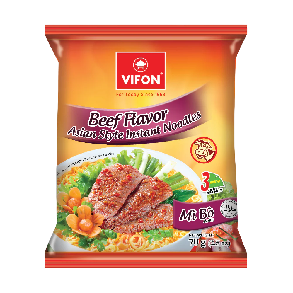 Vifon Beef Flavour Instant Noodles 70g