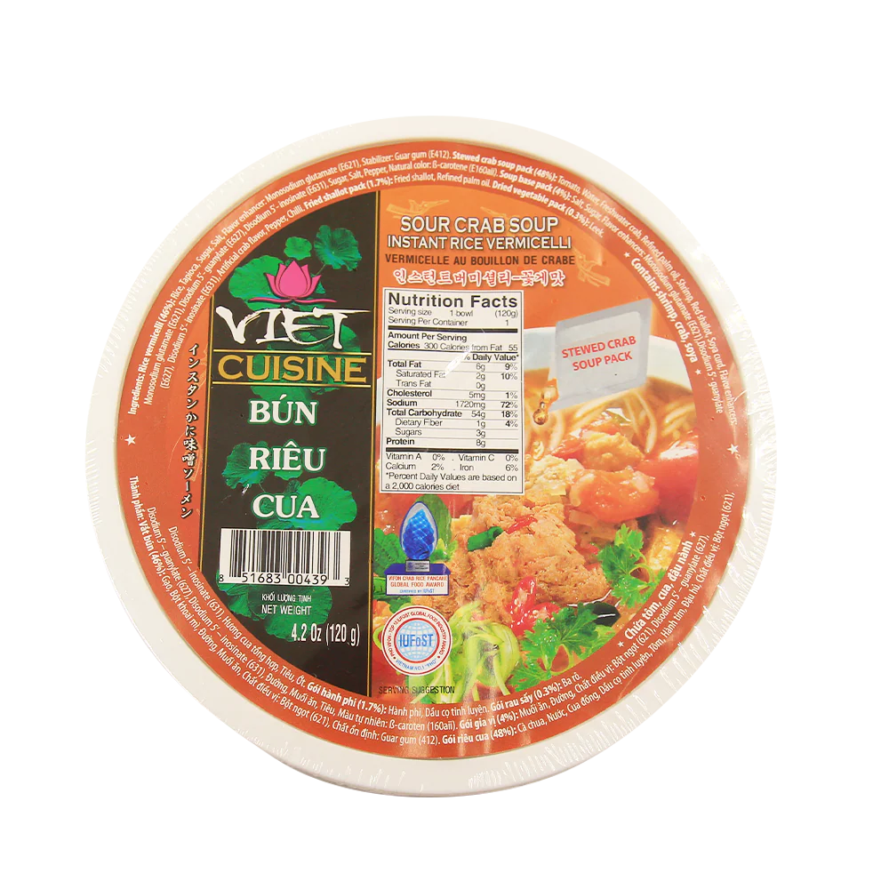 Vifon Instant Sour Crab Soup Vermicelli 120g