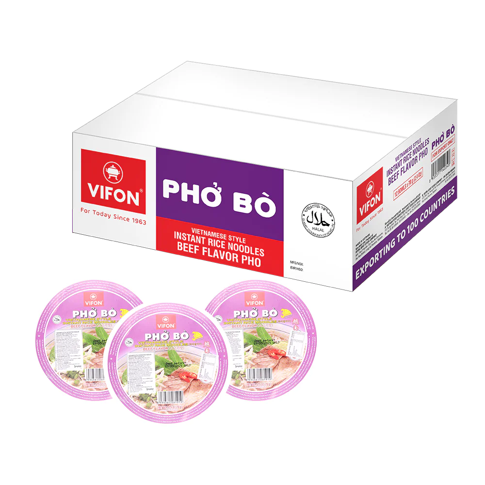 Vifon Vietnamese Pho Beef Flavour Bowl 70g (Case 12)