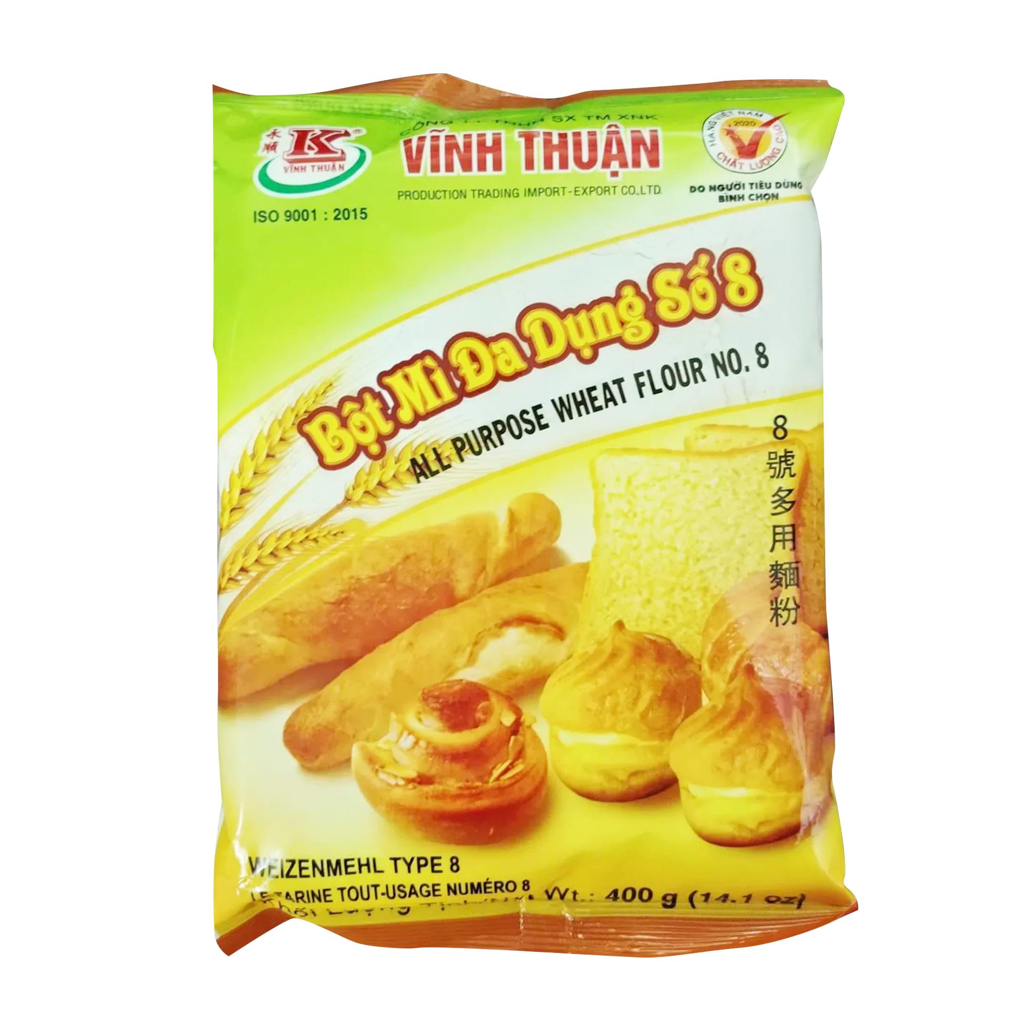 Vinh Thuan All Purpose Wheat Flour No.8 400g (Case 30)