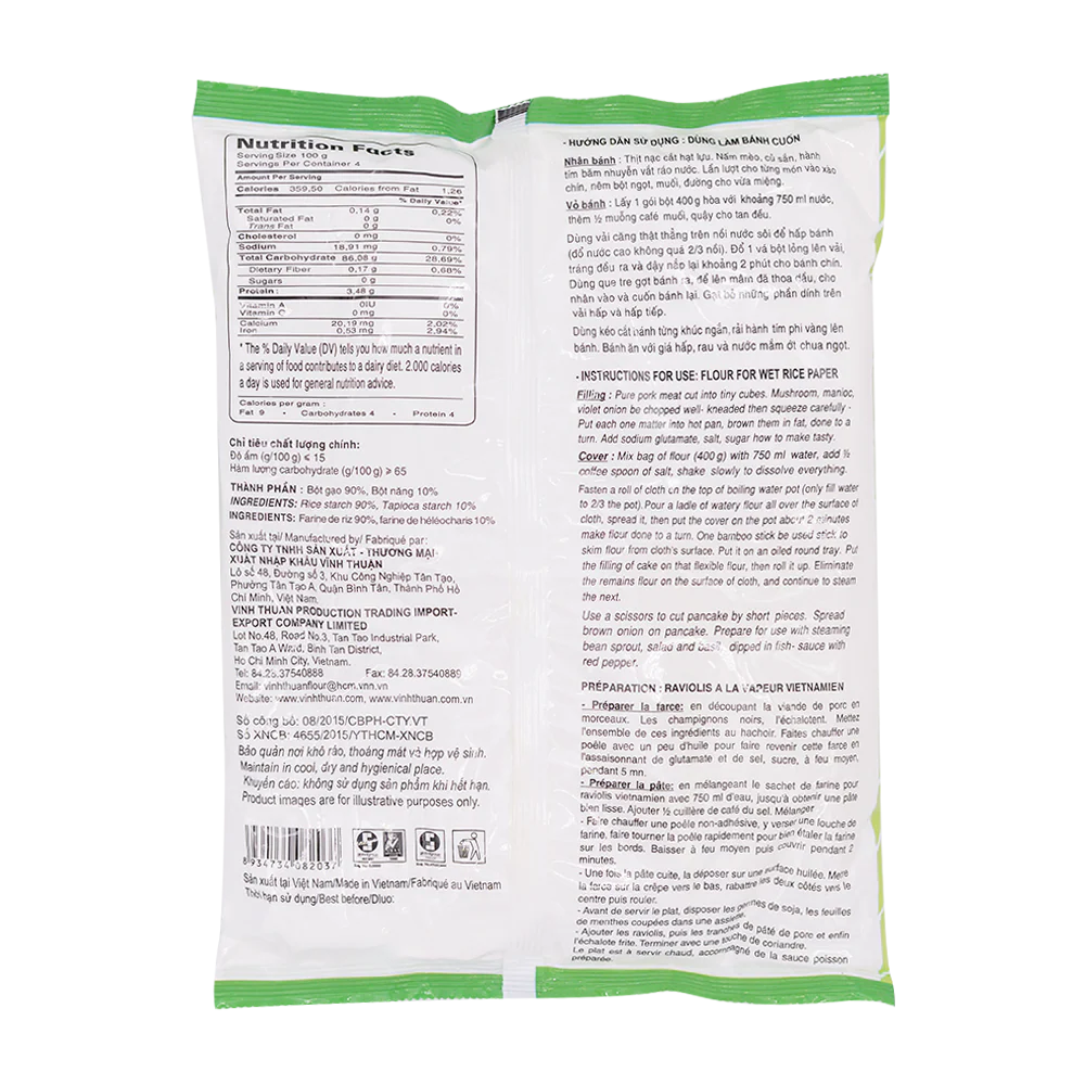 Vinh Thuan Flour For Wet Rice Paper 400G - Image 2