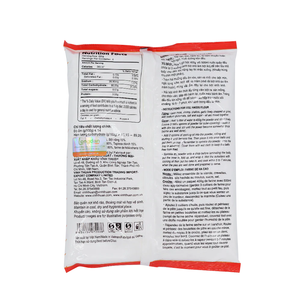 Vinh Thuan Hagou Flour (Ha Cao) 400G - Image 2