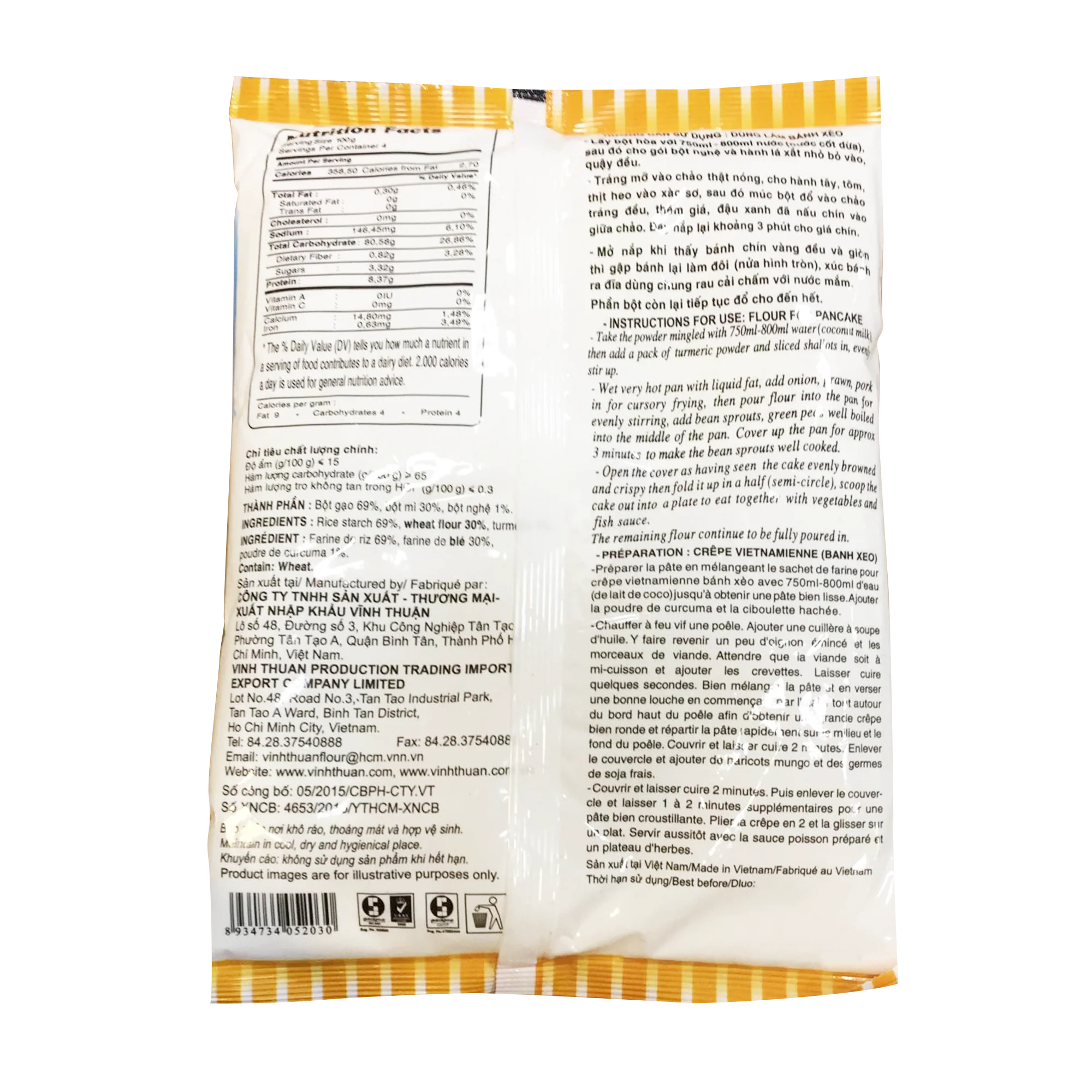 Vinh Thuan Flour For Pancake (Bot Banh Xeo) 400g - Image 2