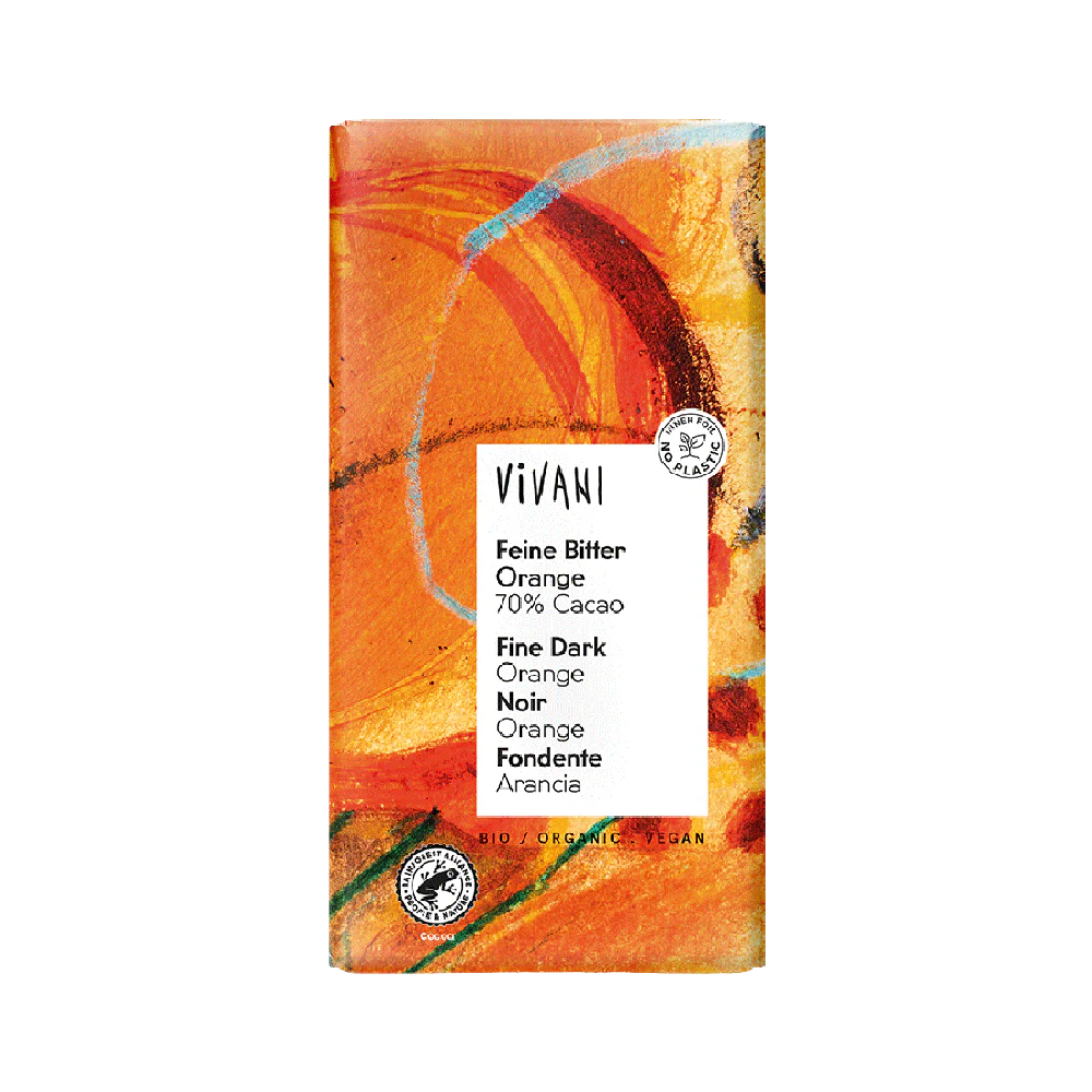 VIVANI Organic Chocolate Fine Dark Orange 100g