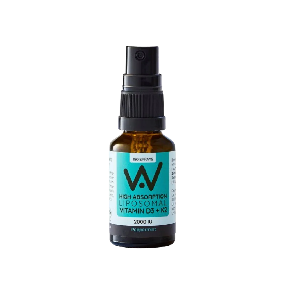WELL ACTUALLY Liposomal Vitamin D3 + K2 Spray 2000IUs Peppermint Flavour 25ML