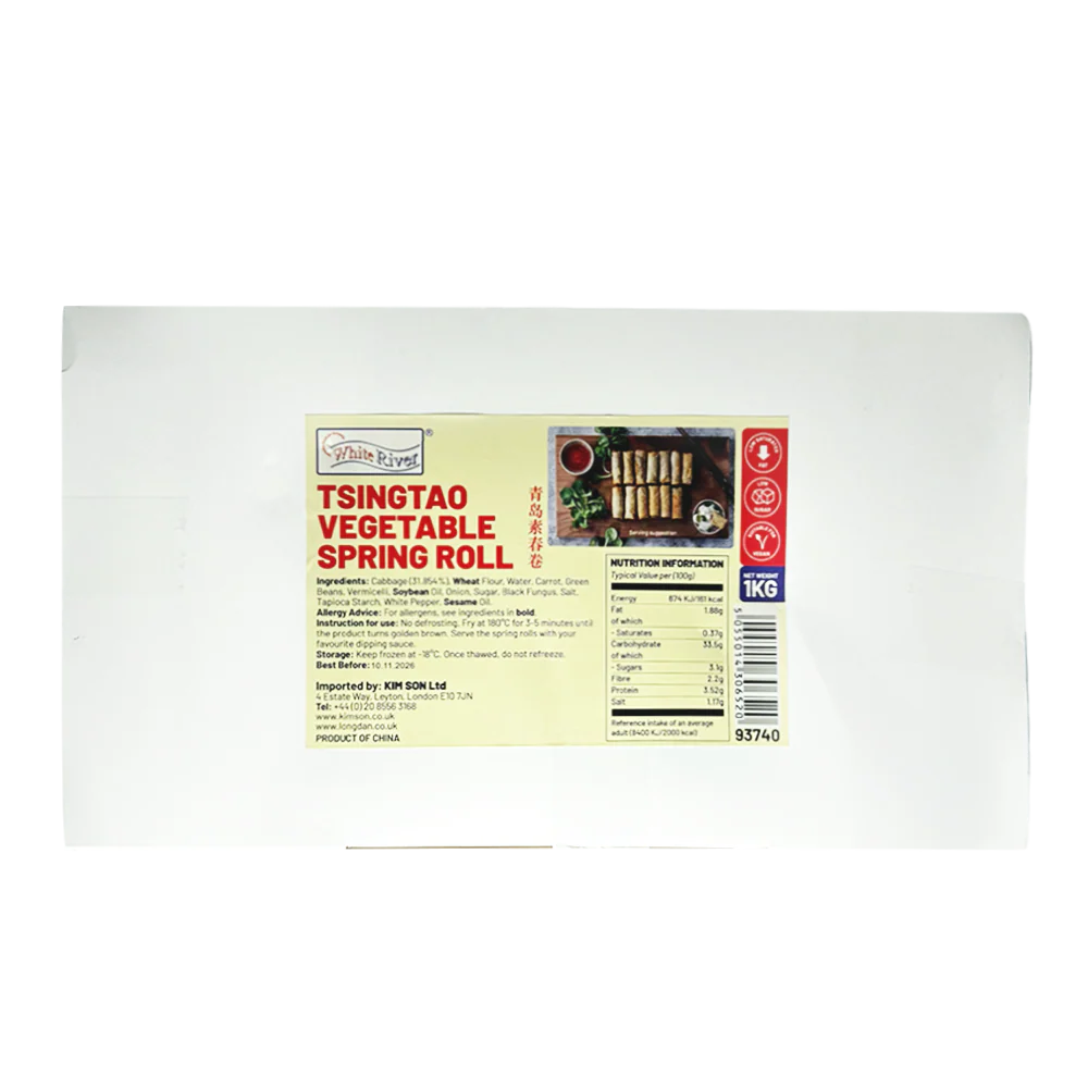 White River Tsingtao Vegetable Spring Roll 1kg (Frozen)